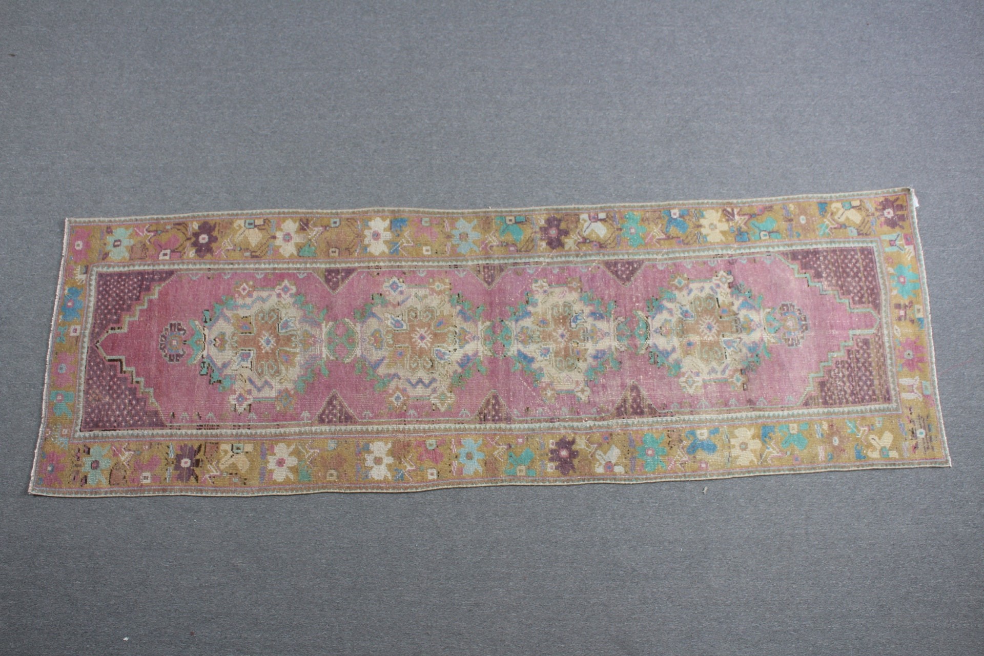 Türk Halısı, Koridor Halısı, Anadolu Halıları, Merdiven Halıları, Mor Havalı Halılar, Vintage Halı, Antika Halılar, Merdiven Halıları, 3,1x9,2 ft Koşucu Halısı