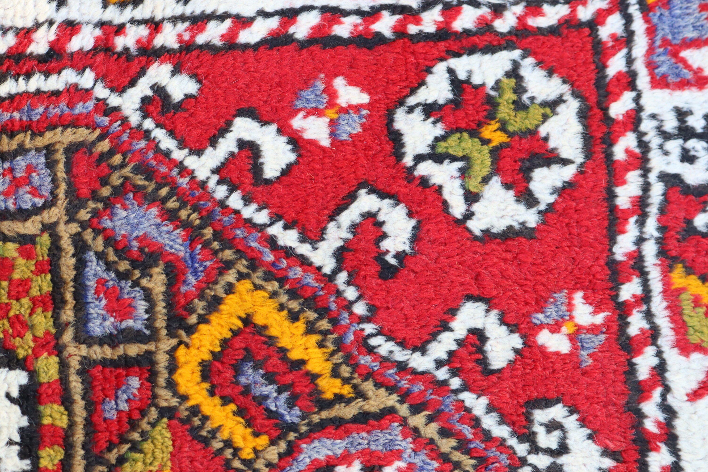 Etnik Halı, Giriş Halıları, Küçük Vintage Halılar, 2,5x3,3 ft Küçük Halılar, Vintage Halılar, Türk Halısı, Kırmızı Ev Dekor Halısı, Oryantal Halılar, Boho Halıları