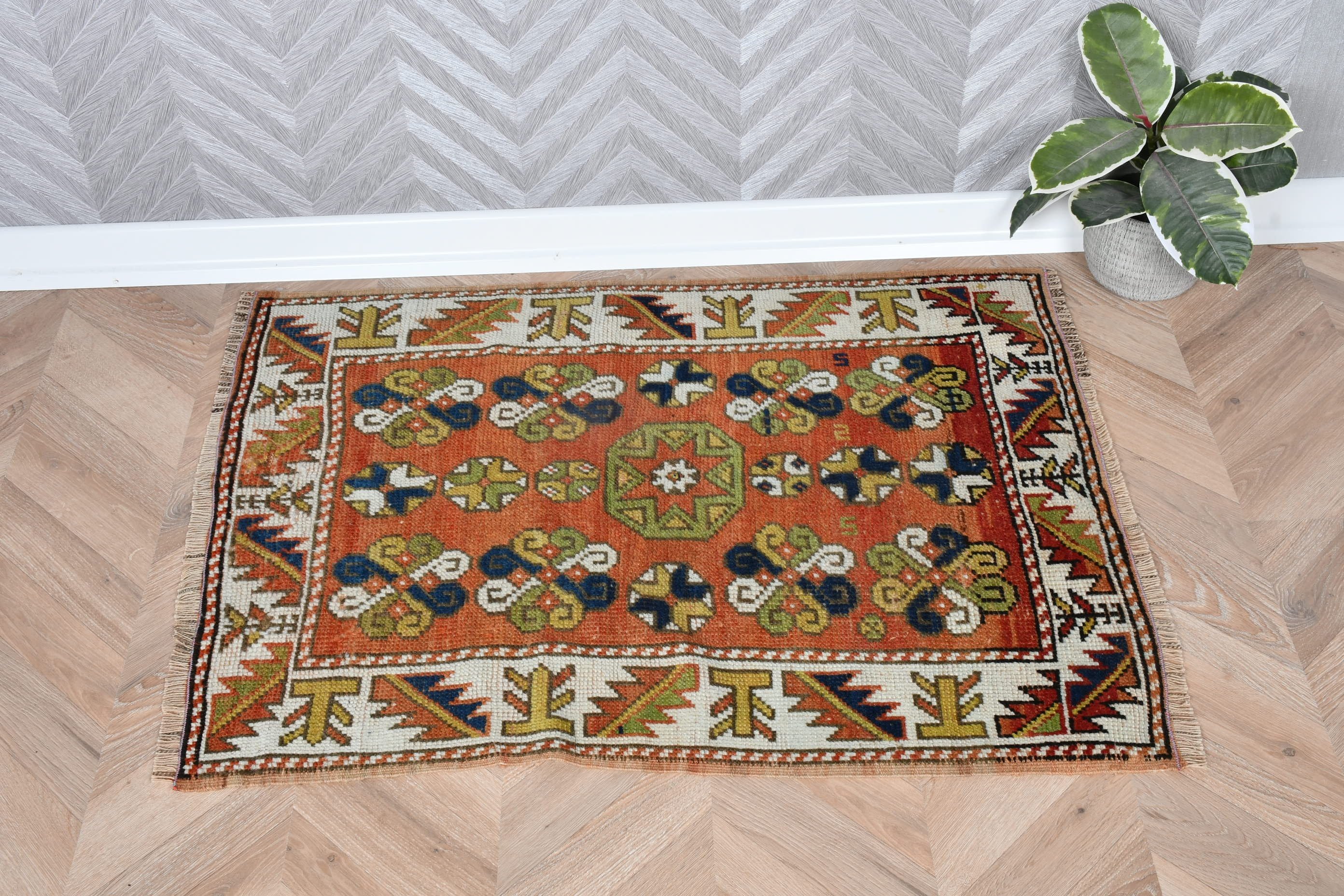 Kitchen Rugs, Cool Rug, Entry Rugs, Rugs for Entry, Turkish Rug, Nursery Rug, 2.4x3.2 ft Small Rugs, Brown Antique Rug, Vintage Rugs
