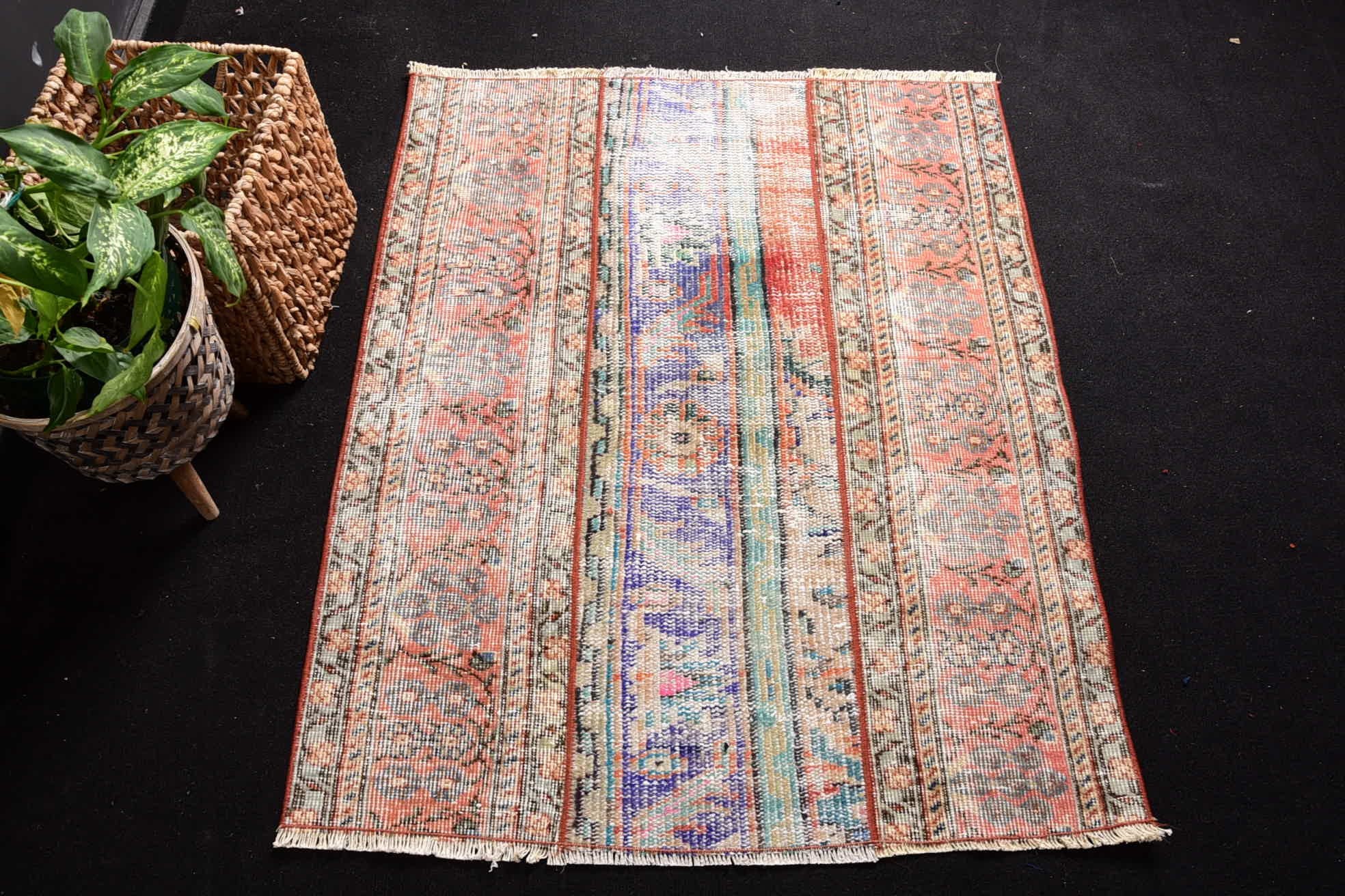 Giriş Halısı, Duvara Asılı Halılar, Vintage Halı, Mutfak Halısı, 3,1x3,7 ft Küçük Halı, Mutfak Halıları, Türk Halısı, Antika Halılar, El Dokuma Halı