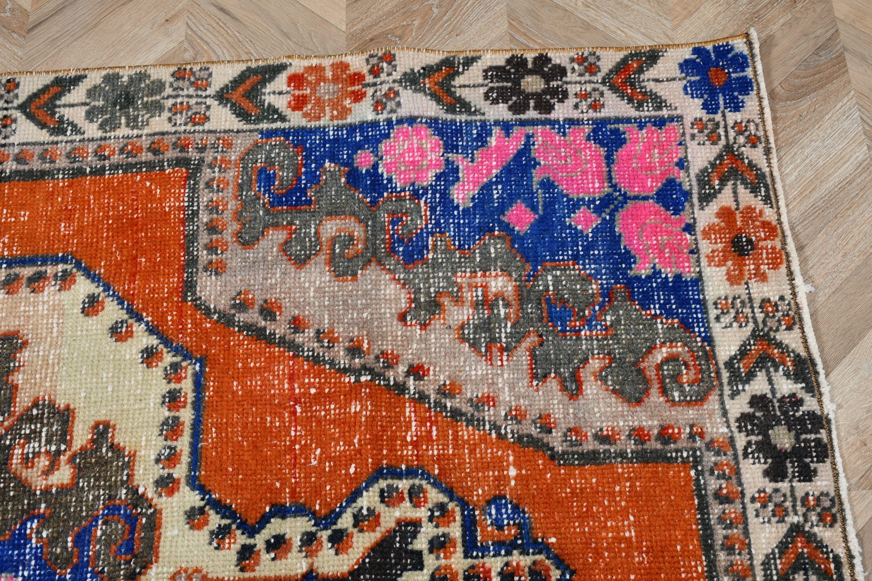 Art Rug, Living Room Rug, 4.2x6.6 ft Area Rugs, Home Decor Rugs, Indoor Rug, Turkish Rugs, Wool Rugs, Orange Anatolian Rug, Vintage Rug