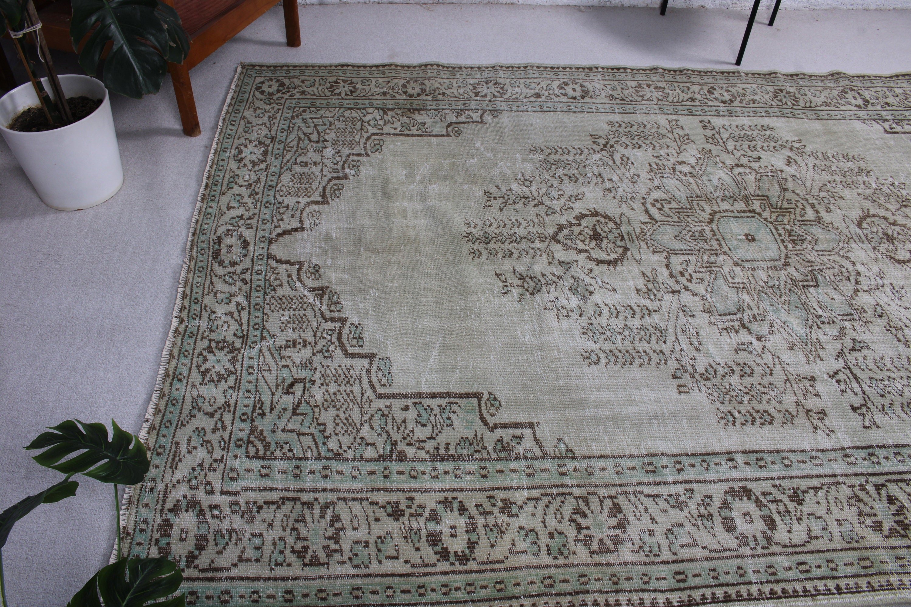 Büyük Boho Halıları, Yer Halıları, 6.3x9.4 ft Büyük Halı, Vintage Halılar, Yatak Odası Halısı, Türk Halısı, Bej Havalı Halılar, Ev Dekorasyonu Halısı