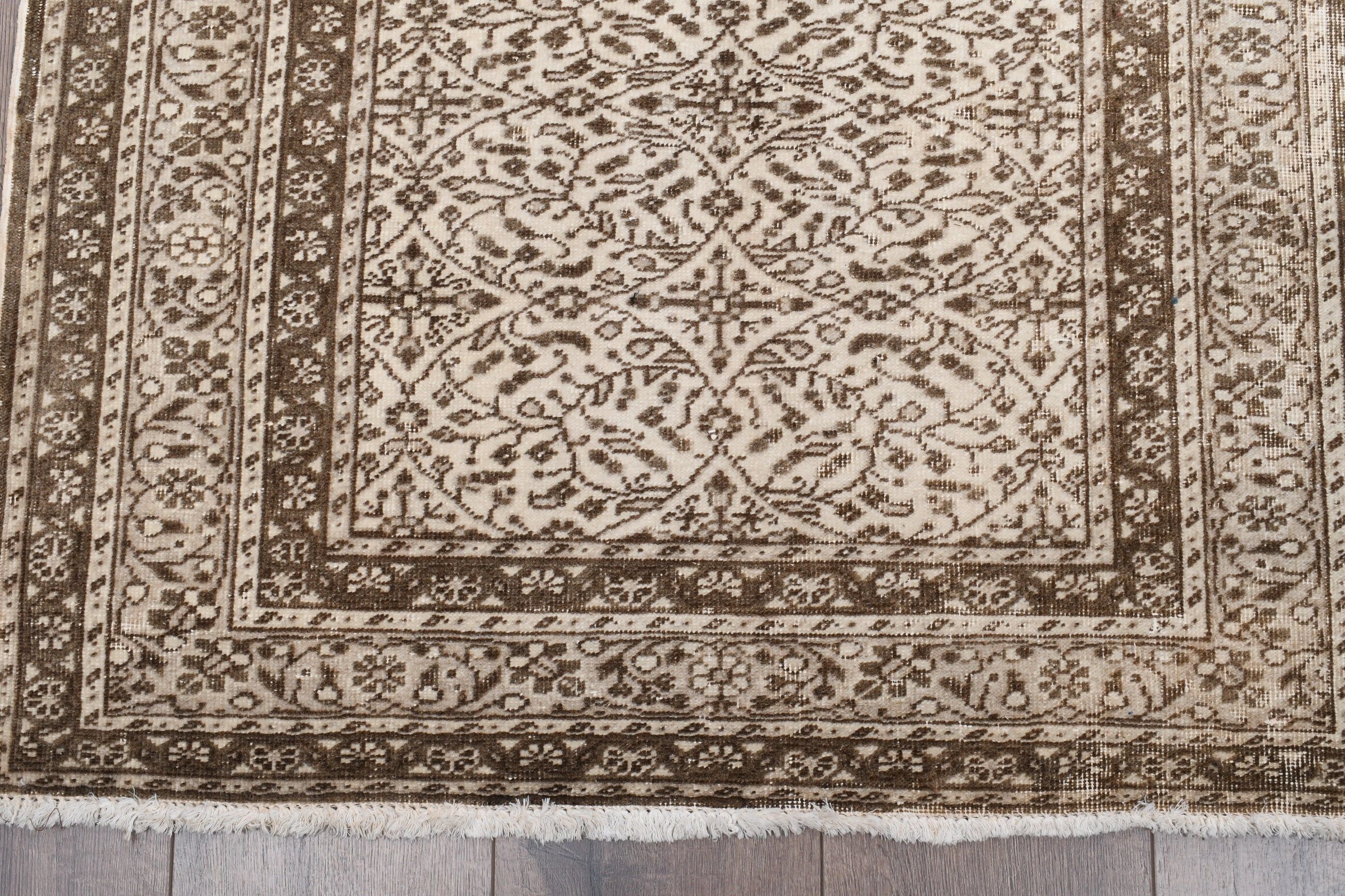 Vintage Rugs, Rugs for Car Mat, Turkish Rug, Cool Rug, 2.9x4.1 ft Small Rugs, Entry Rug, Beige Bedroom Rug, Floor Rugs, Nursery Rug