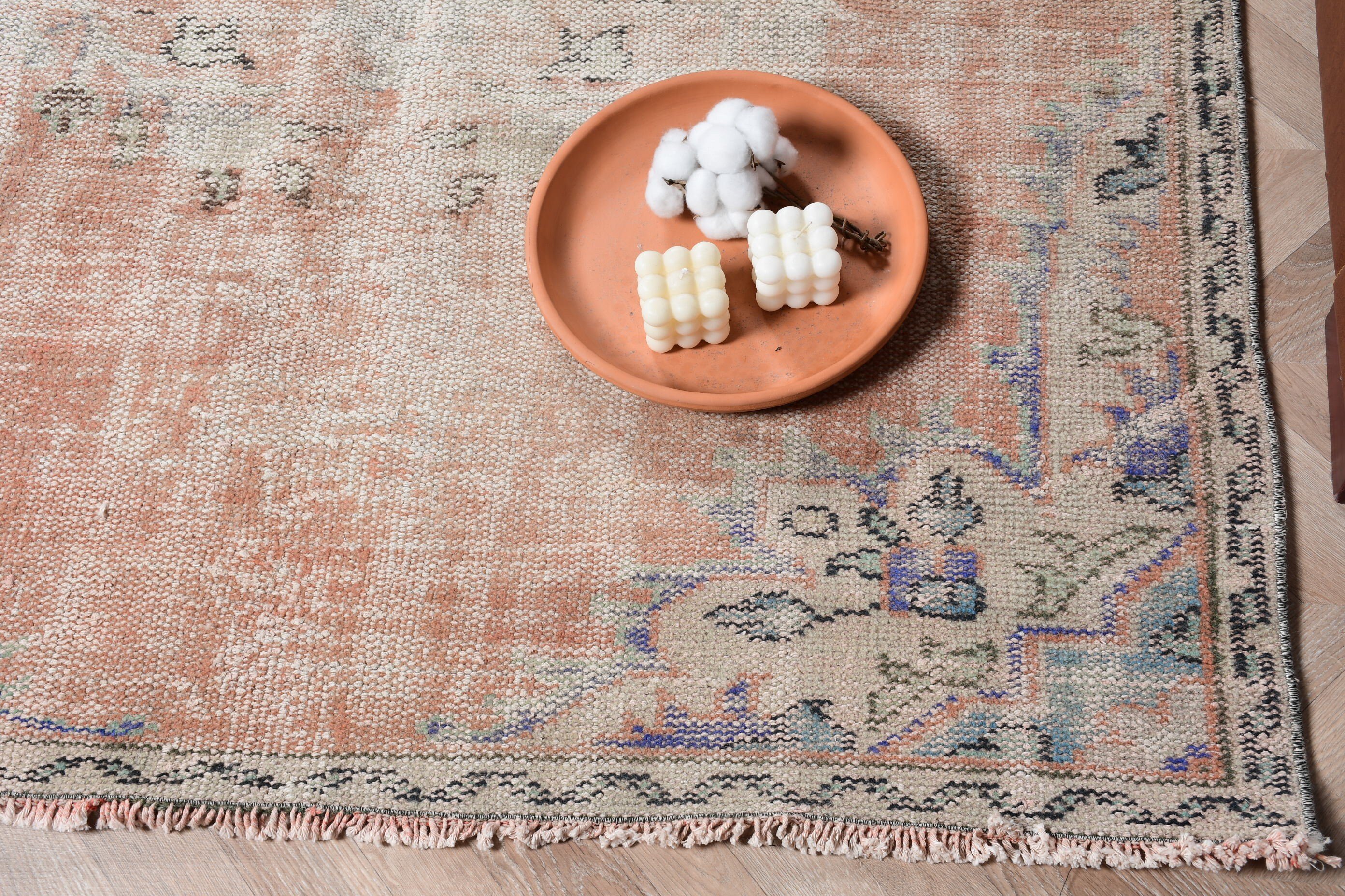 Vintage Rug, Orange Anatolian Rugs, Living Room Rugs, Indoor Rug, Floor Rug, 4.7x8.3 ft Area Rug, Abstract Rug, Turkish Rug, Moroccan Rug