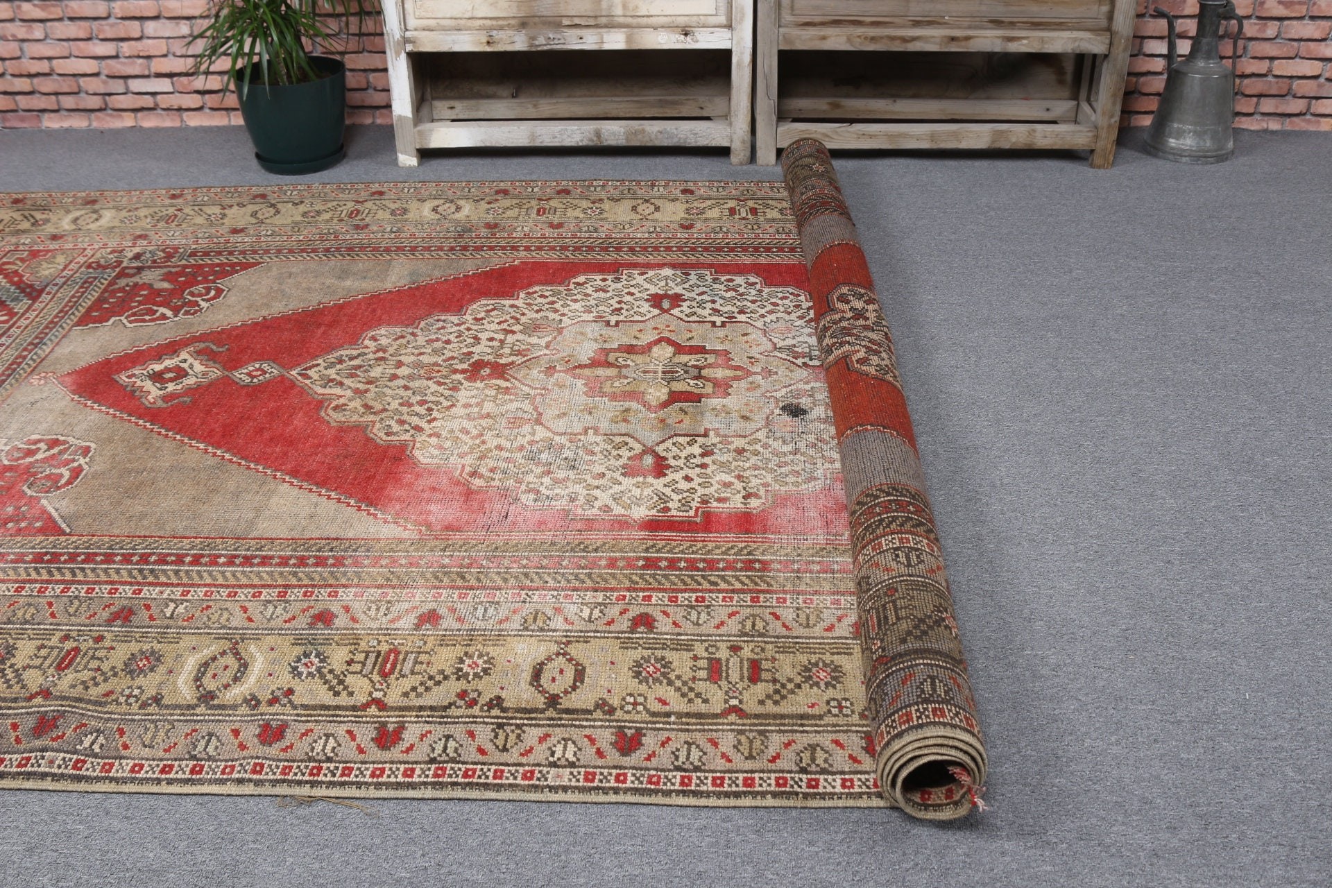 Moroccan Rug, Bedroom Rug, Vintage Rugs, Dining Room Rugs, Turkish Rug, 5.9x9.8 ft Large Rug, Beige Anatolian Rug, Outdoor Rug, Cool Rug