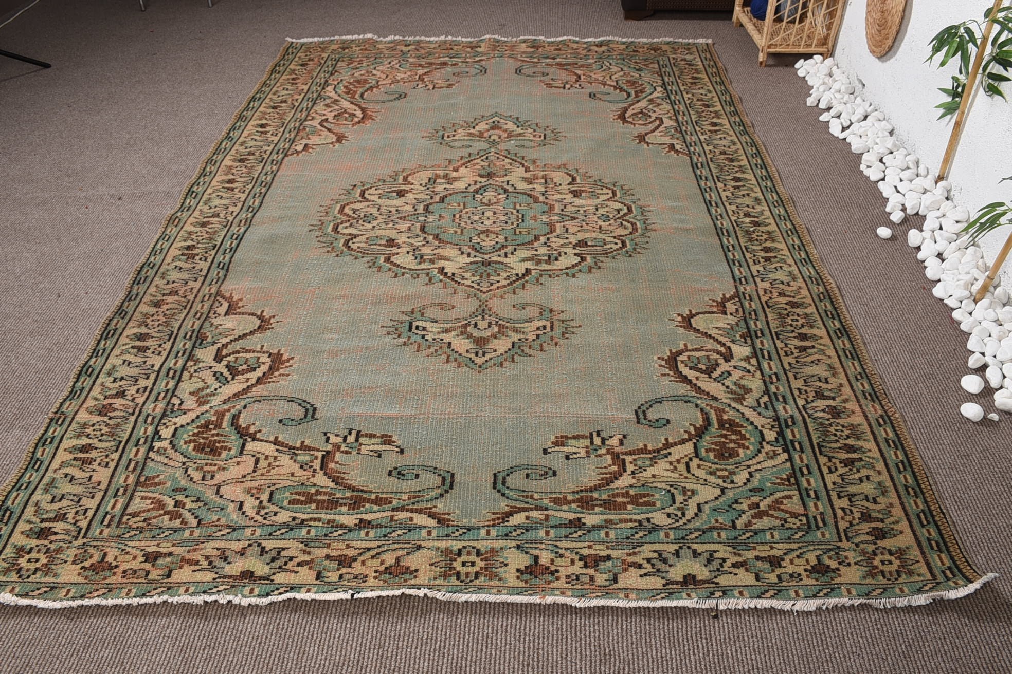 Living Room Rug, Distressed Rug, Rugs for Living Room, 6.1x9 ft Large Rug, Turkish Rug, Antique Rugs, Salon Rug, Vintage Rug, Kitchen Rugs