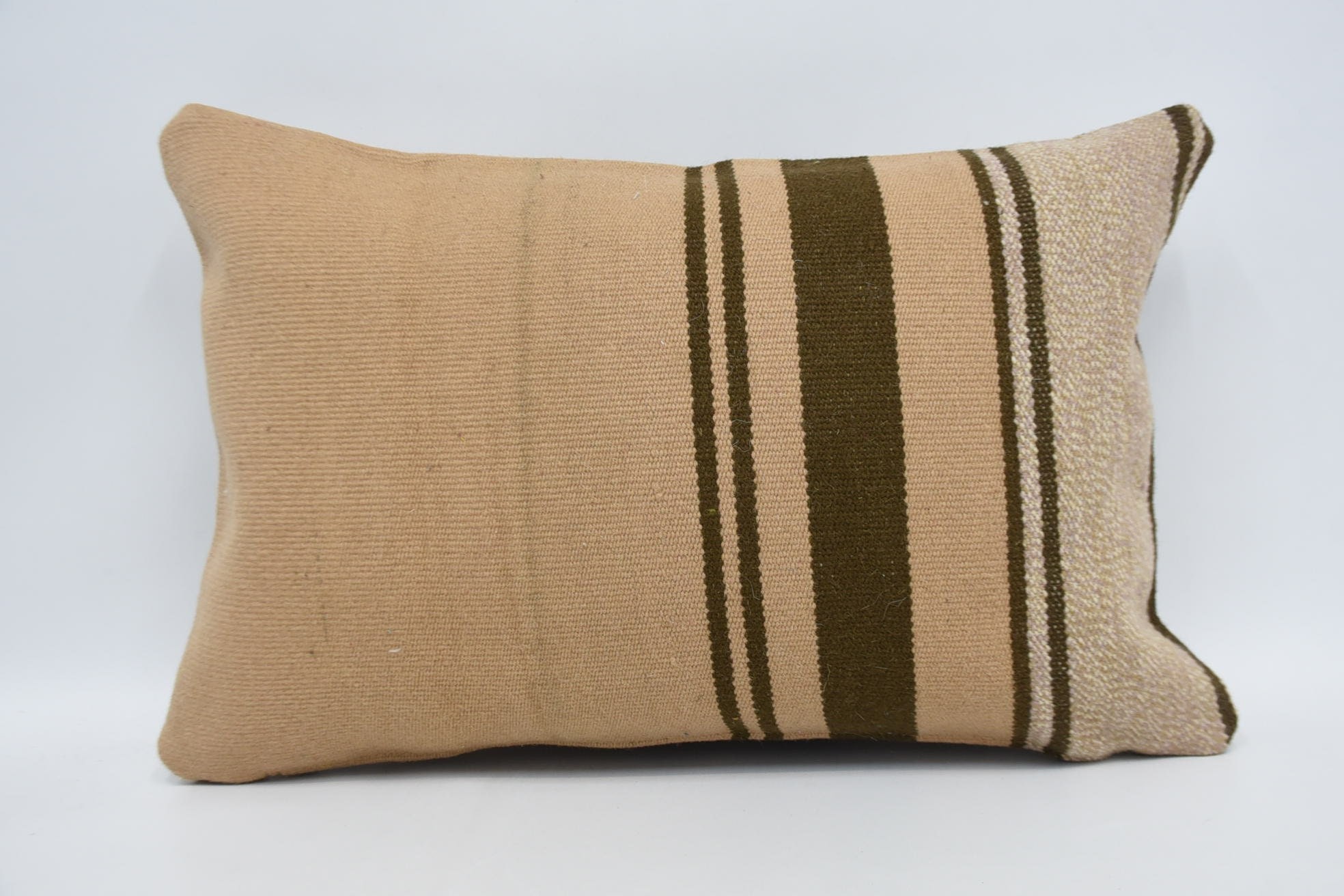 Vintage Kilim Pillow, Kilim Pillow, Turkish Pillow, Neutral Throw Cushion Cover, 16"x24" Orange Pillow Case, Floor Pillow