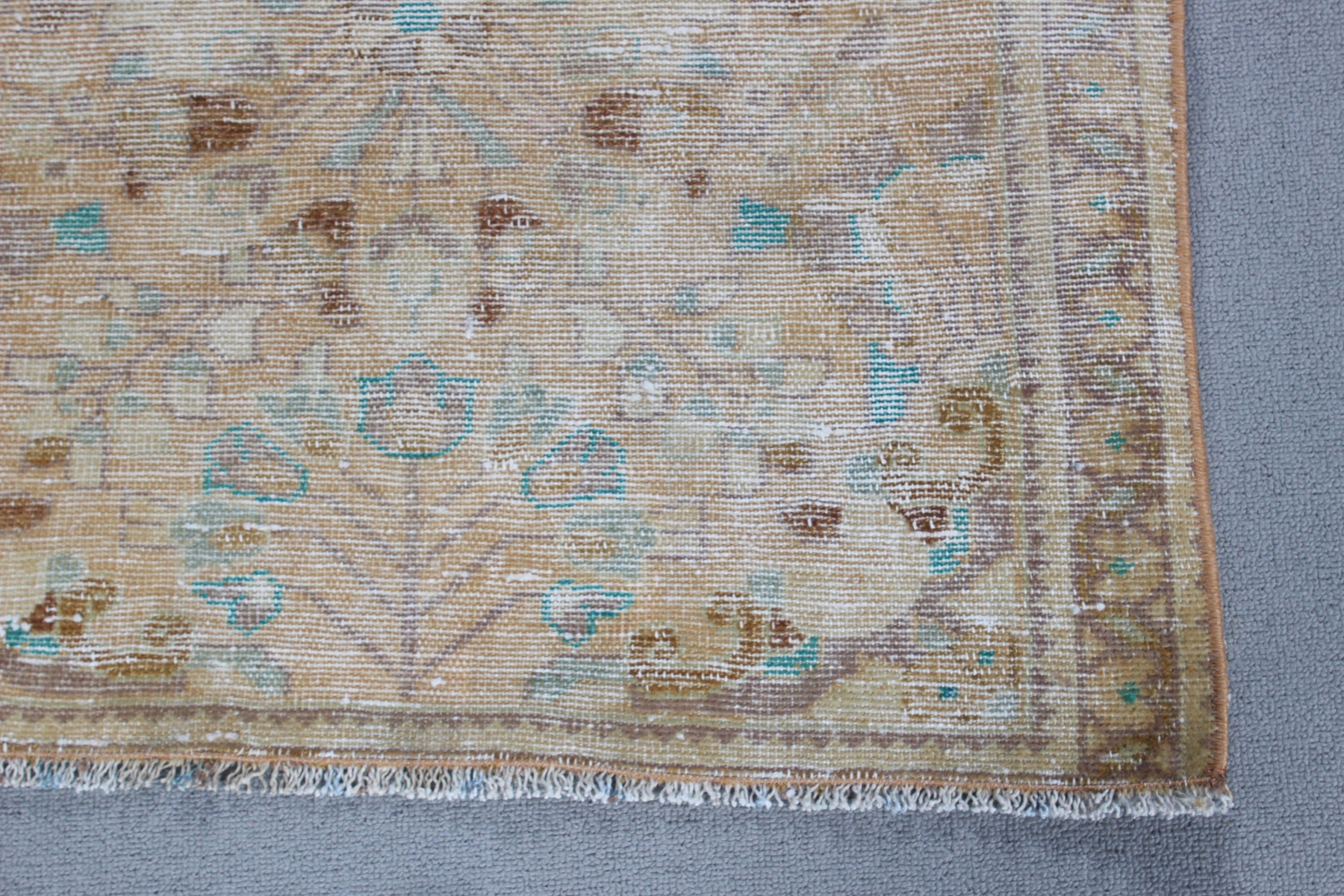 Küçük Boho Halıları, Paspas Halıları, Dış Mekan Halıları, Lüks Halı, Vintage Halı, Türk Halısı, Yatak Odası Halıları, Bej 2.2x3.9 ft Küçük Halı