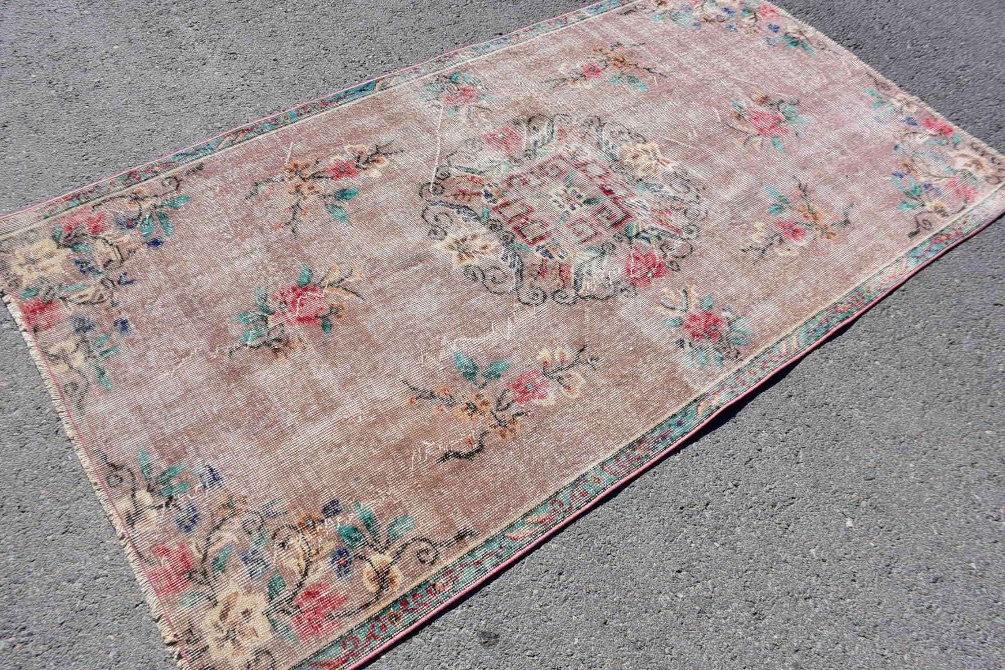 Designer Rug, Kitchen Rugs, Rugs for Nursery, Vintage Rug, 4.1x7.7 ft Area Rugs, Anatolian Rugs, Antique Rug, Turkish Rug, Living Room Rugs