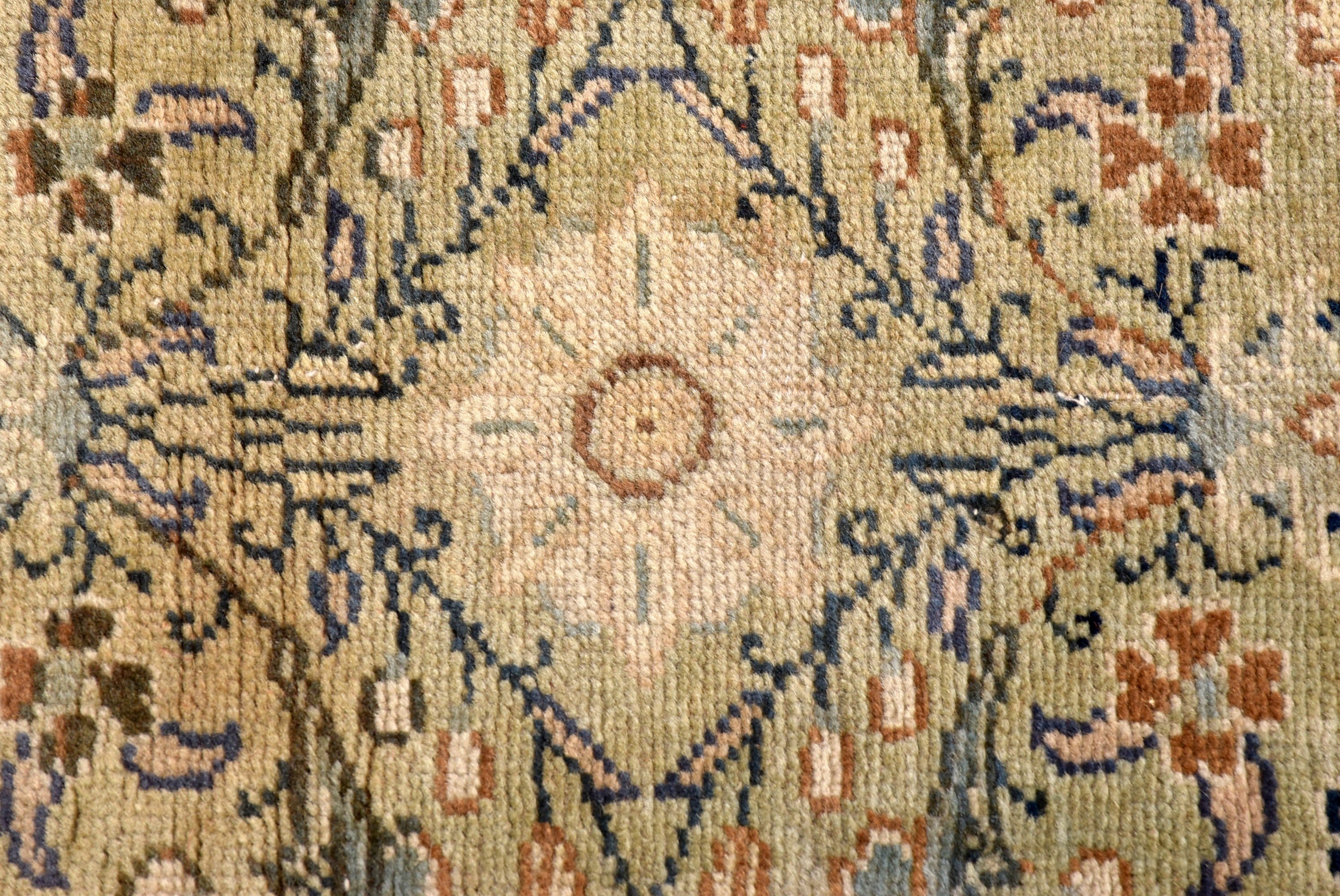 Vintage Halı, Boho Halı, Mutfak Halıları, Dekoratif Halılar, Ev Dekorasyonu Halıları, Oushak Halı, 3.1x5.9 ft Accent Halılar, Türk Halısı, Yeşil Açıklama Halısı