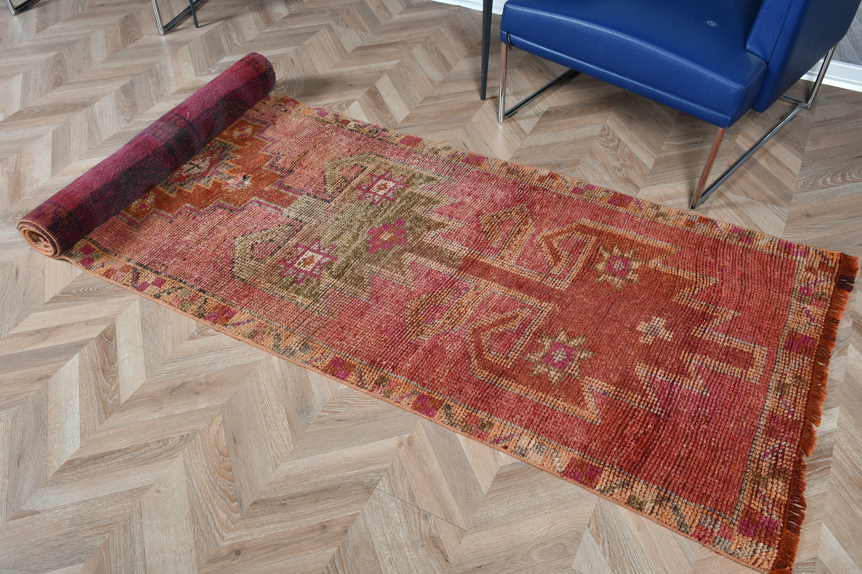 Kitchen Rug, Corridor Rug, Turkish Rug, Turkey Rug, Moroccan Rugs, 3x10.3 ft Runner Rugs, Brown Bedroom Rugs, Vintage Rug