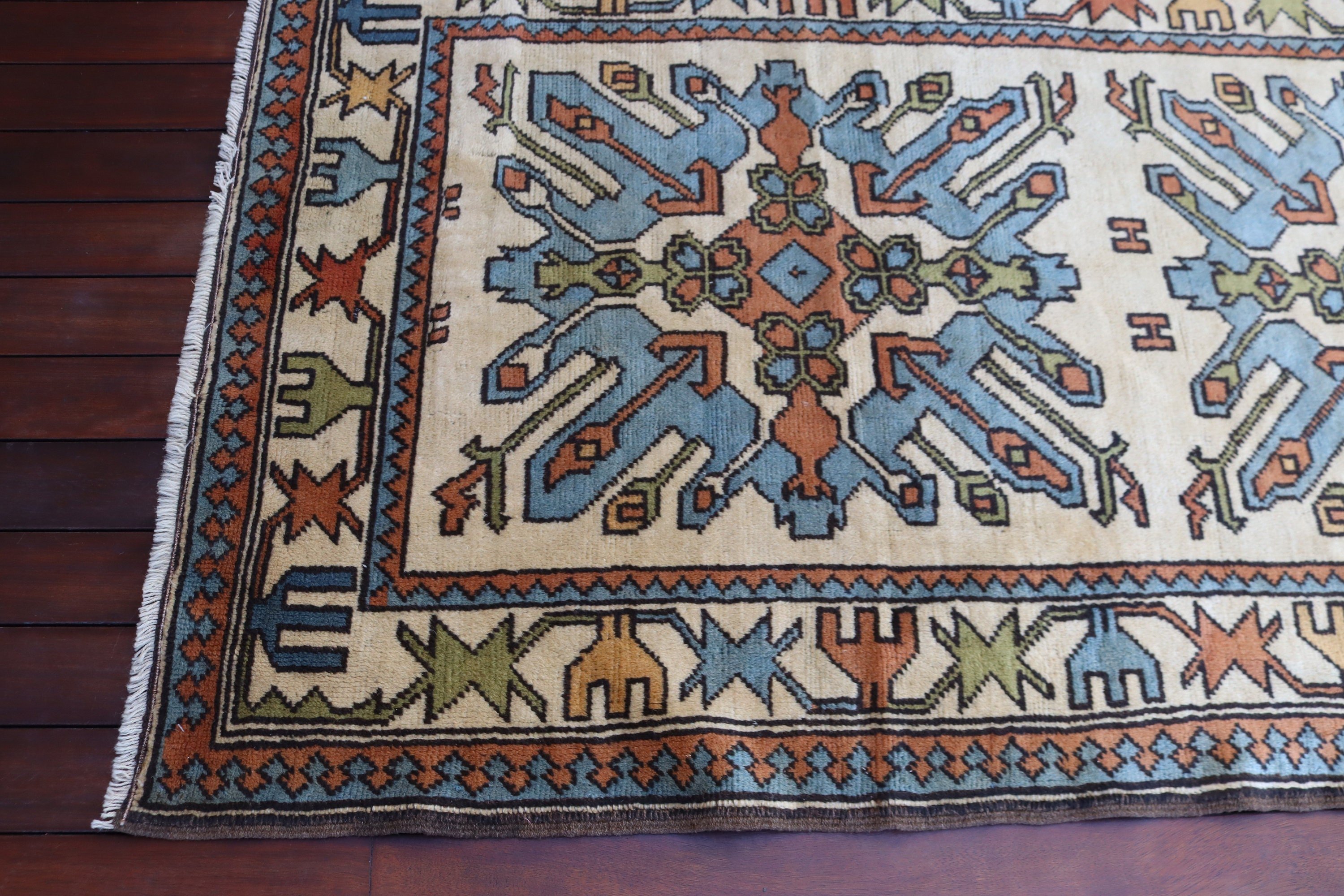 Vintage Halı, 3,7x8,4 ft Alan Halısı, Açıklama Halısı, Bej Nötr Halılar, Türk Halıları, Alan Halıları, Boho Alan Halısı, Soğuk Halılar, İç Mekan Halısı