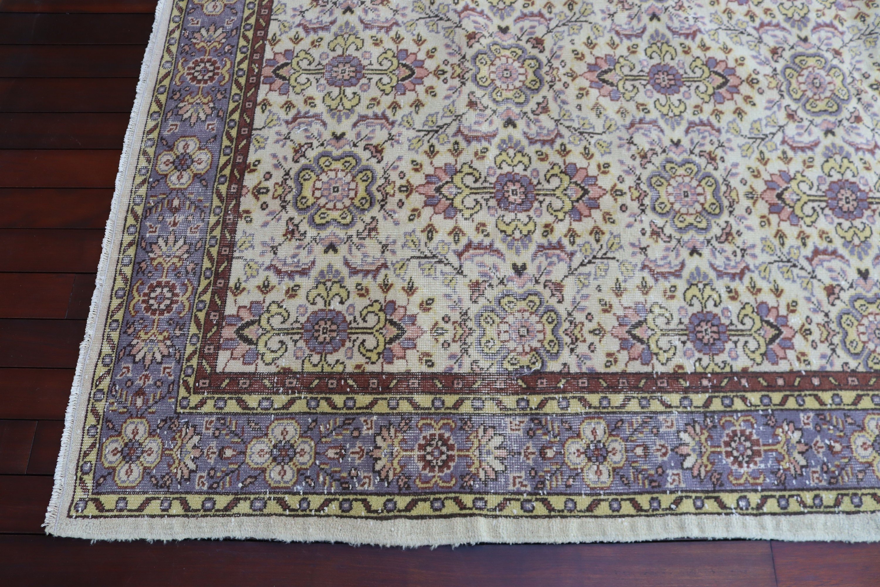 Yatak Odası Halısı, Büyük Vintage Halılar, Vintage Halı, 6.2x10.1 ft Büyük Halı, Oushak Halısı, Boho Halıları, Bej Bildirimi Halıları, Türk Halıları, Türkiye Halıları