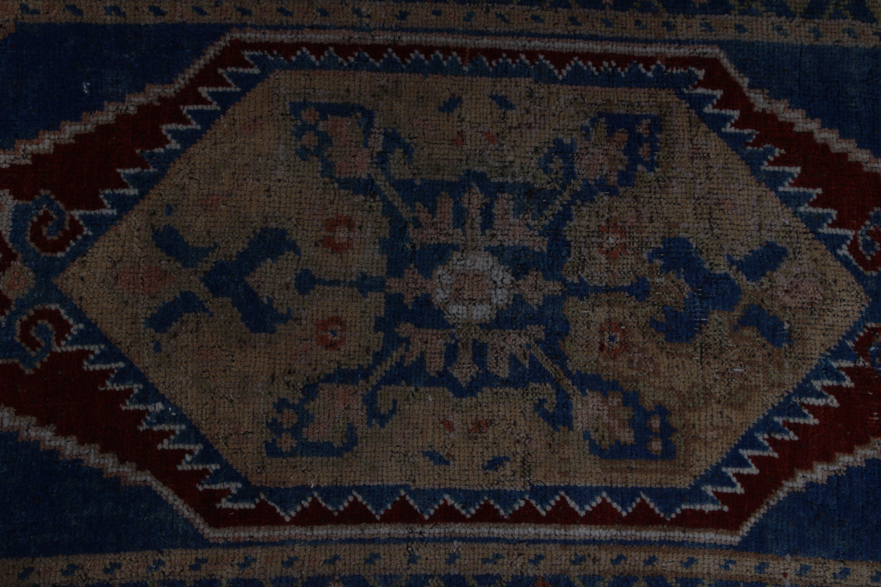 Blue Wool Rugs, 1.5x3.8 ft Small Rugs, Floor Rugs, Small Vintage Rugs, Handwoven Rugs, Wool Rugs, Vintage Rug, Small Area Rug, Turkish Rug