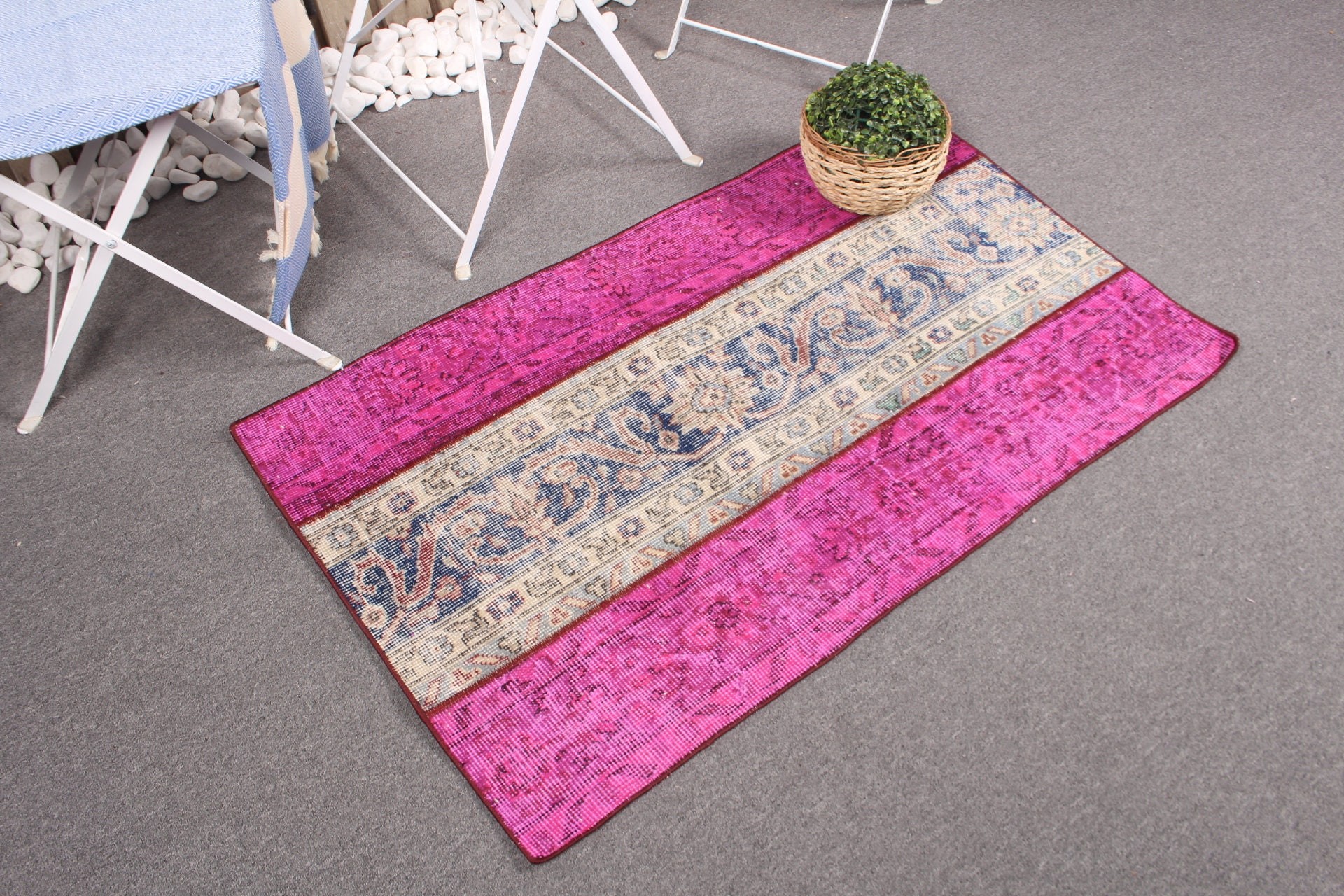 Bathroom Rug, Kitchen Rug, Rugs for Kitchen, 2.4x4 ft Small Rug, Moroccan Rug, Turkish Rug, Vintage Rug, Pink Home Decor Rugs, Nursery Rug