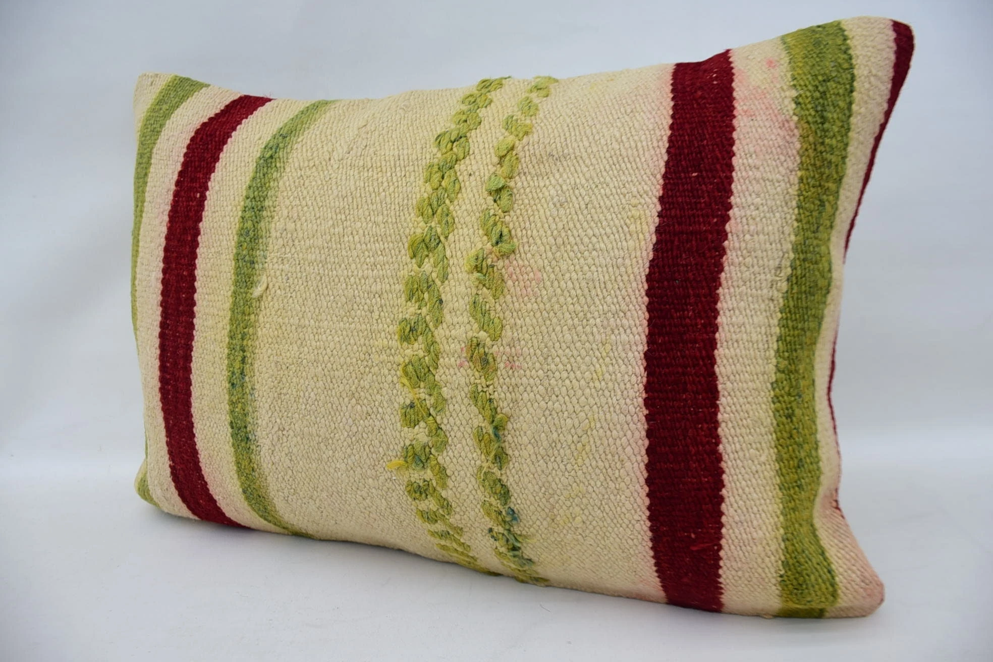 Interior Designer Pillow, Accent Pillow Cover, Pastel Pillow Cover, 16"x24" Beige Cushion Case, Pillow for Sofa, Kilim Pillow