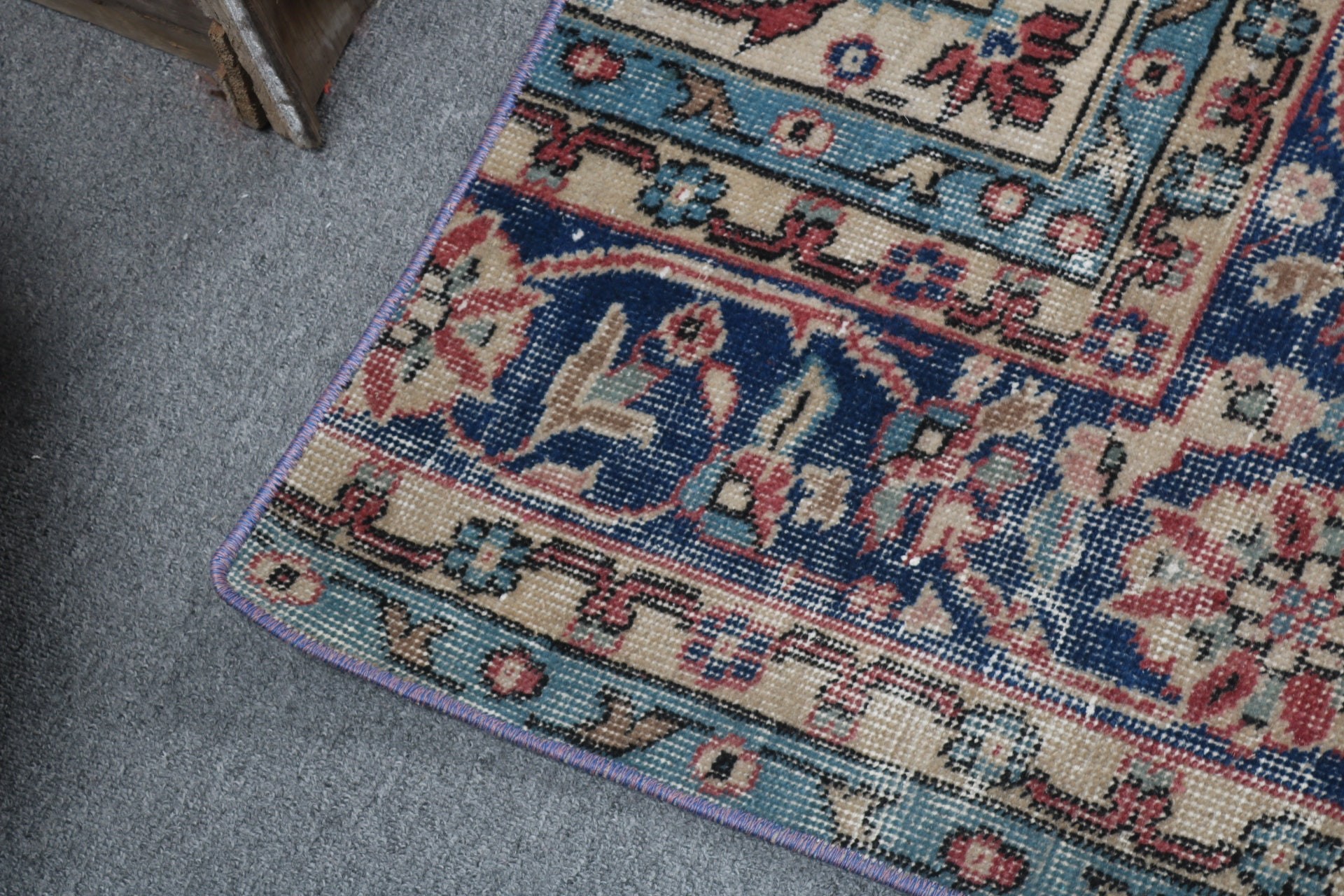 Small Area Rugs, Neutral Rugs, Vintage Rug, Door Mat Rug, Turkish Rug, Statement Rug, Outdoor Rugs, 2x3.5 ft Small Rug, Blue Oriental Rugs