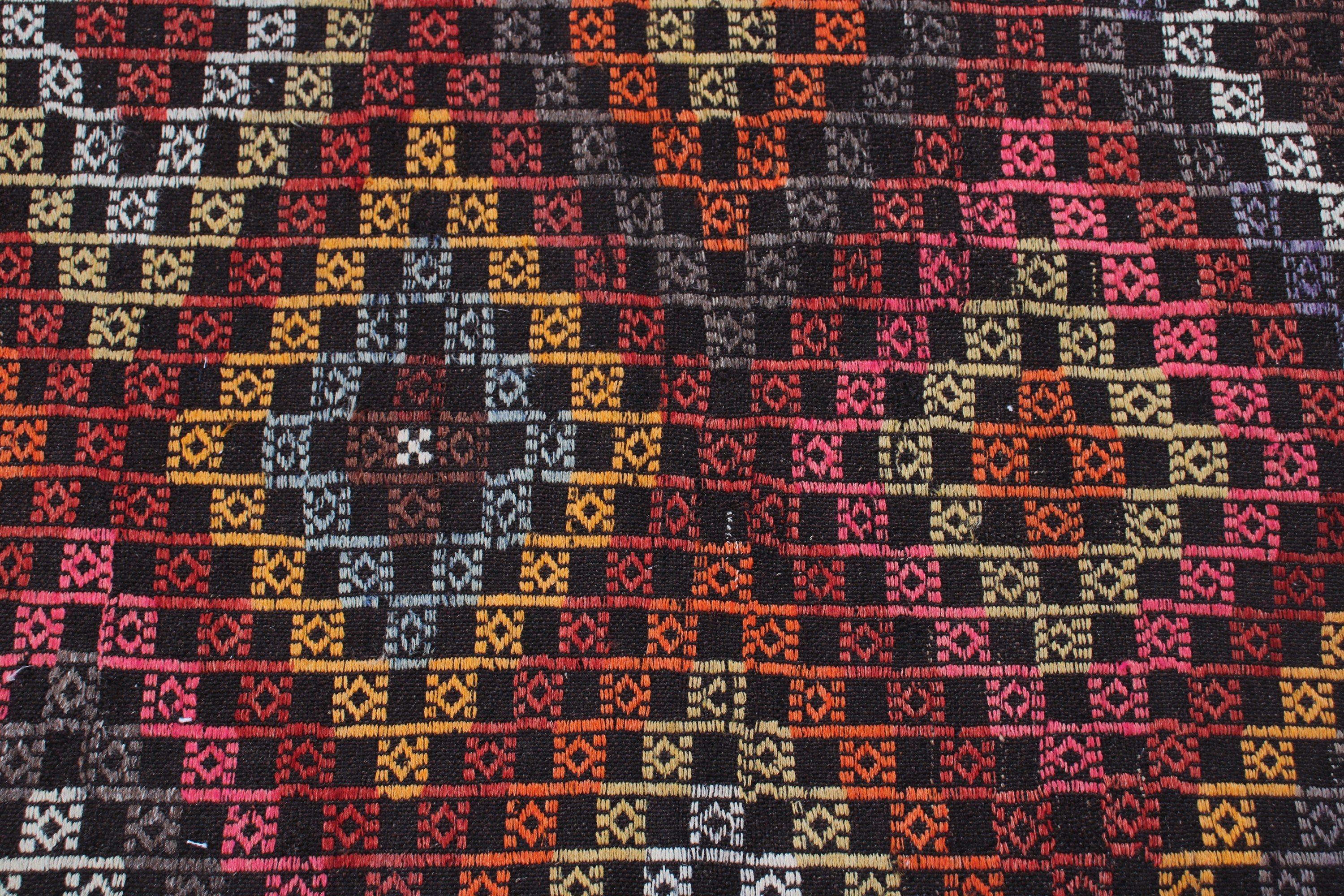 Nötr Halı, Koridor Halıları, Modern Halılar, 2,8x7,9 ft Yolluk Halıları, Türk Halıları, Vintage Halı, Kilim, Kahverengi Geometrik Halı, Mutfak Halısı