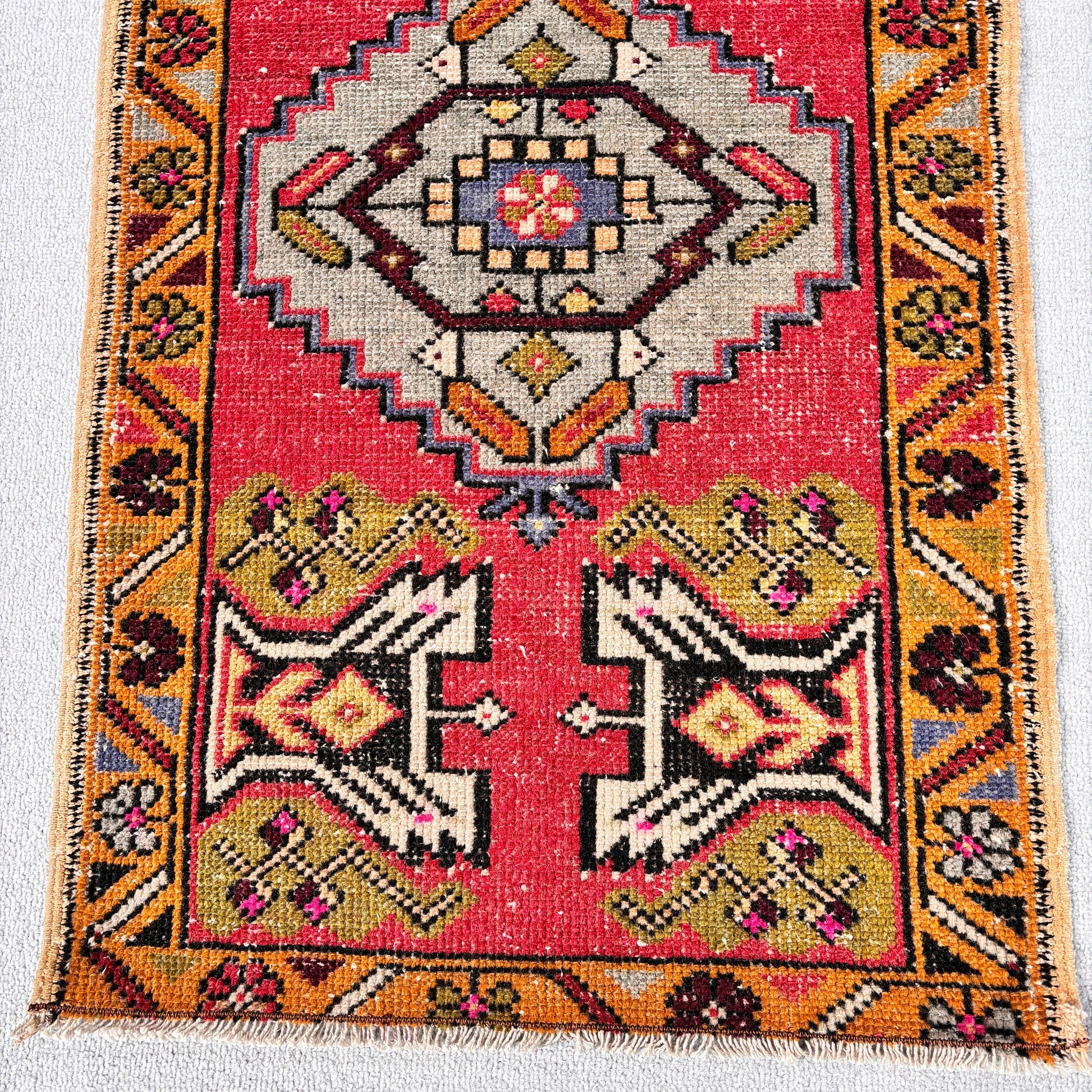 Ev Dekorasyonu Halıları, Havalı Halılar, Araba Paspası Halıları, Vintage Halı, 1,8x3 ft Küçük Halılar, Banyo Halısı, Türk Halıları, Kırmızı Boho Halı, Duvara Asılı Halı