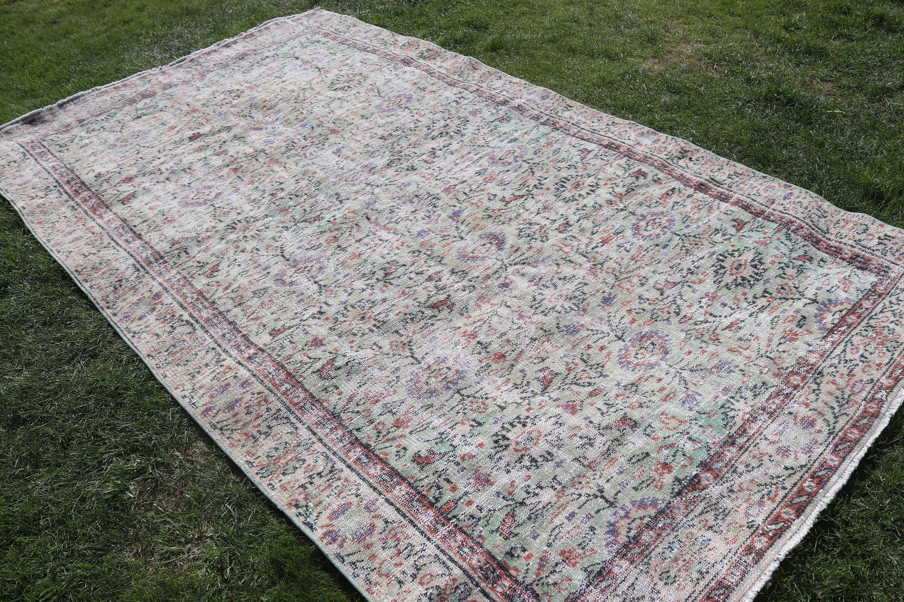 Rugs for Large Oushak, Green Luxury Rugs, Antique Rugs, Turkish Rugs, Dining Room Rugs, Vintage Rug, Bedroom Rugs, 5.5x9.7 ft Large Rugs