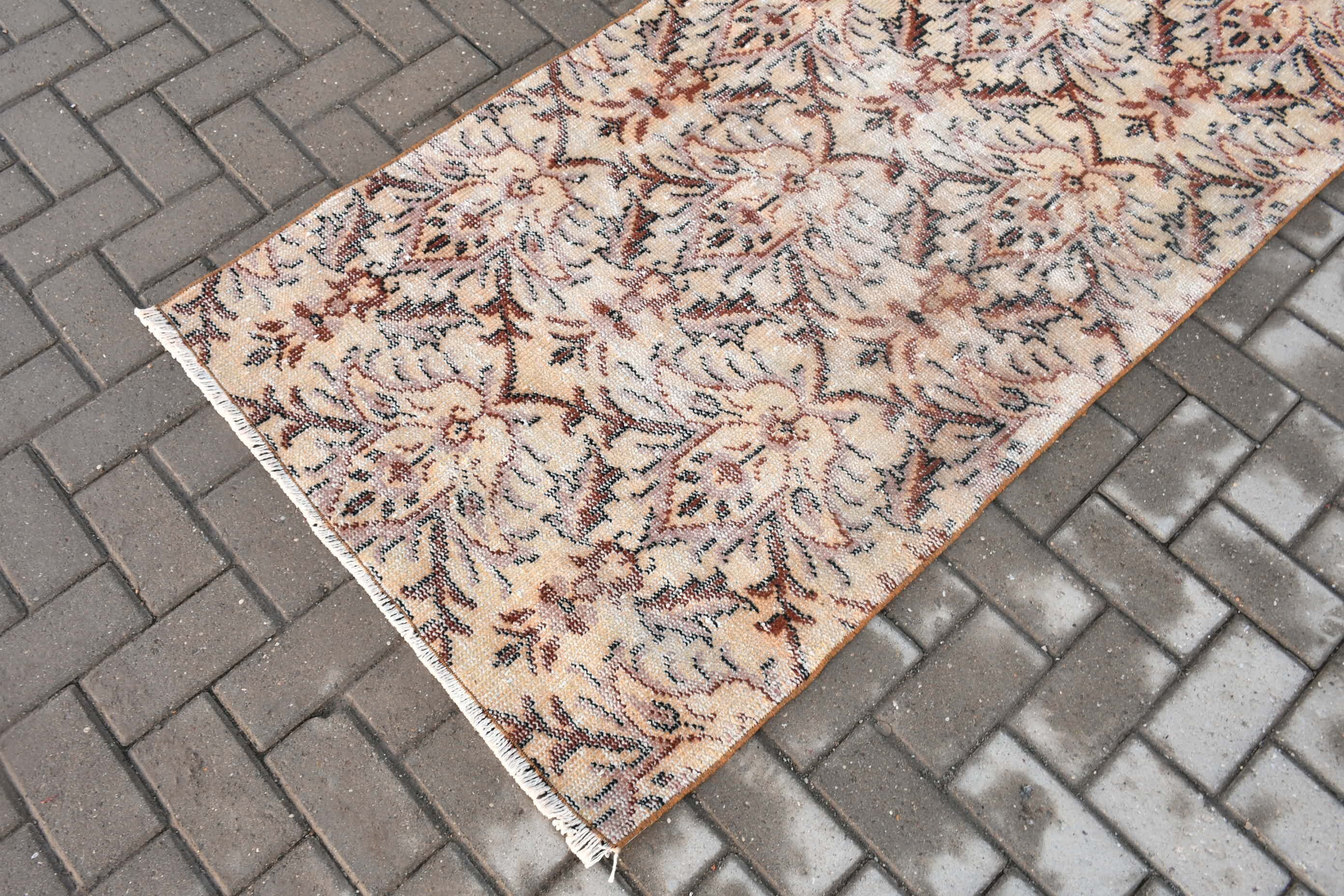 Kitchen Rug, Turkish Rugs, Bedroom Rug, Rugs for Nursery, Cool Rugs, Beige  3x6.5 ft Accent Rug, Vintage Rug