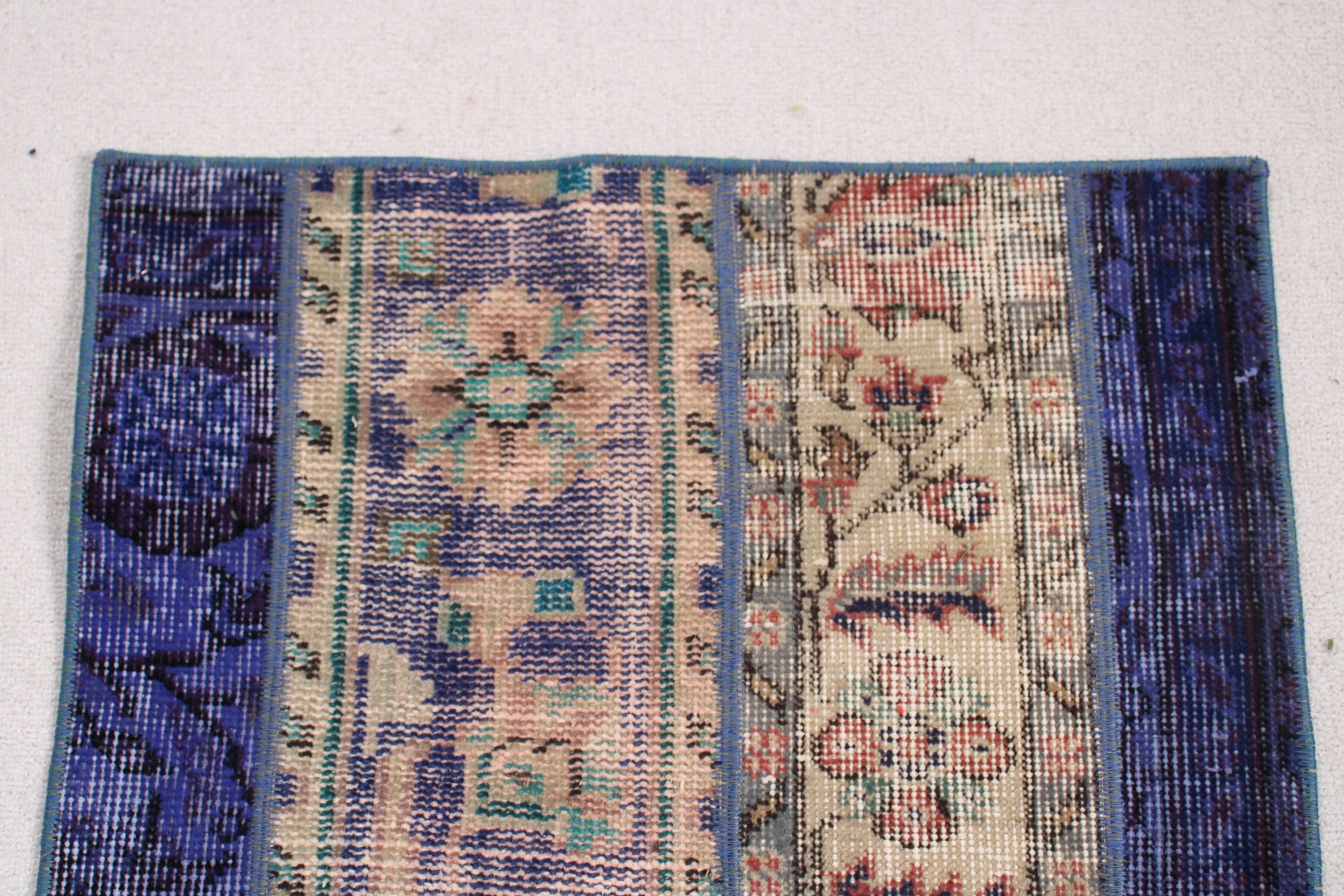 Bath Rug, Car Mat Rug, Vintage Rug, 2x5 ft Small Rugs, Antique Rugs, Rugs for Bath, Turkish Rugs, Home Decor Rug, Blue Cool Rugs, Floor Rug