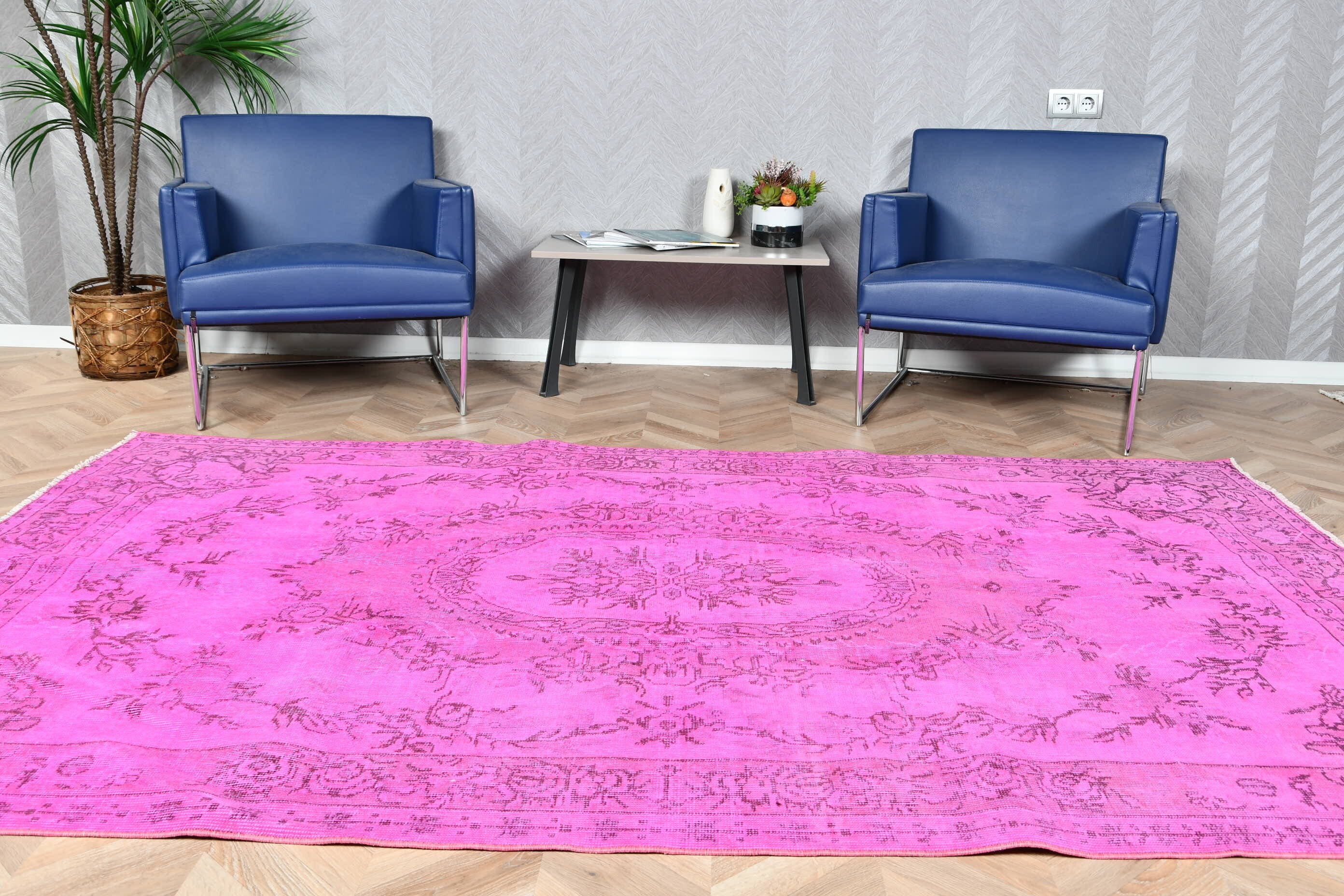 5.4x8.7 ft Large Rug, Anatolian Rug, Purple Moroccan Rugs, Dining Room Rug, Moroccan Rugs, Turkish Rug, Bedroom Rug, Dorm Rug, Vintage Rug