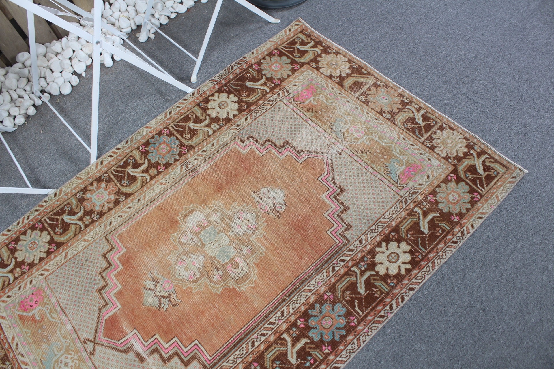 Bedroom Rug, Vintage Rug, Muted Rug, 3.3x5.2 ft Accent Rugs, Kitchen Rugs, Brown Anatolian Rug, Turkish Rug, Nursery Rug