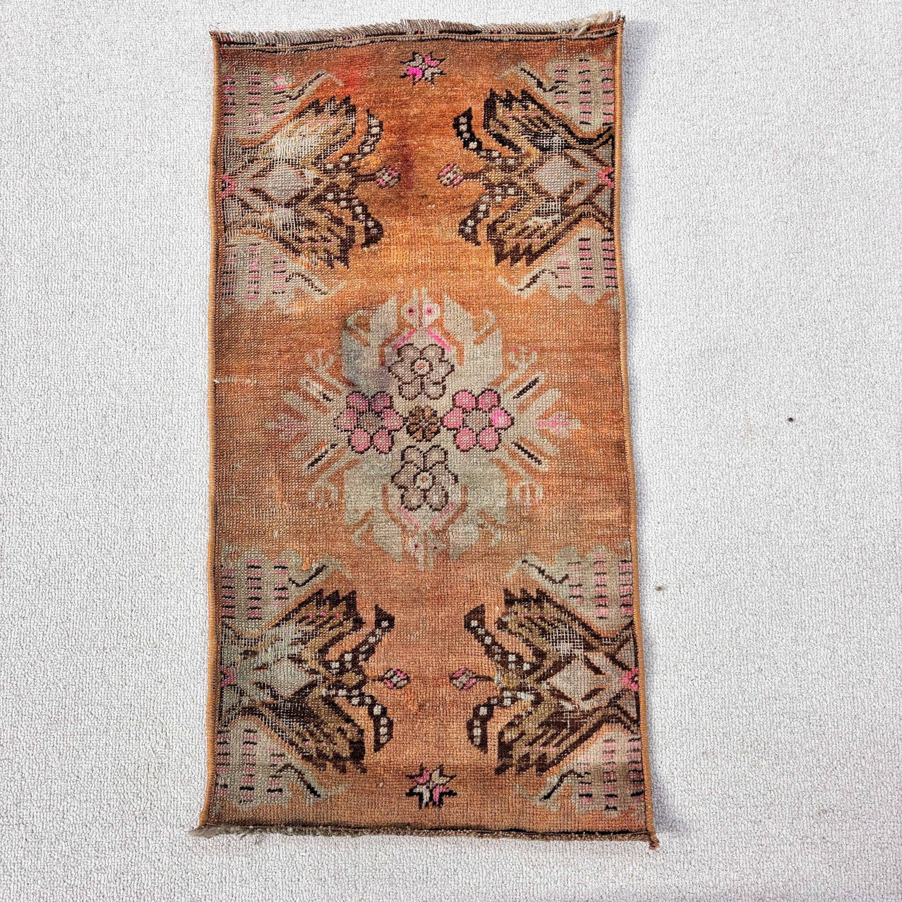 Modern Halılar, Paspas Halısı, Türk Halısı, Vintage Halı, Etnik Halılar, Kahverengi Fas Halısı, Düz Dokuma Halılar, Küçük Boho Halısı, 1.3x2.4 ft Küçük Halı