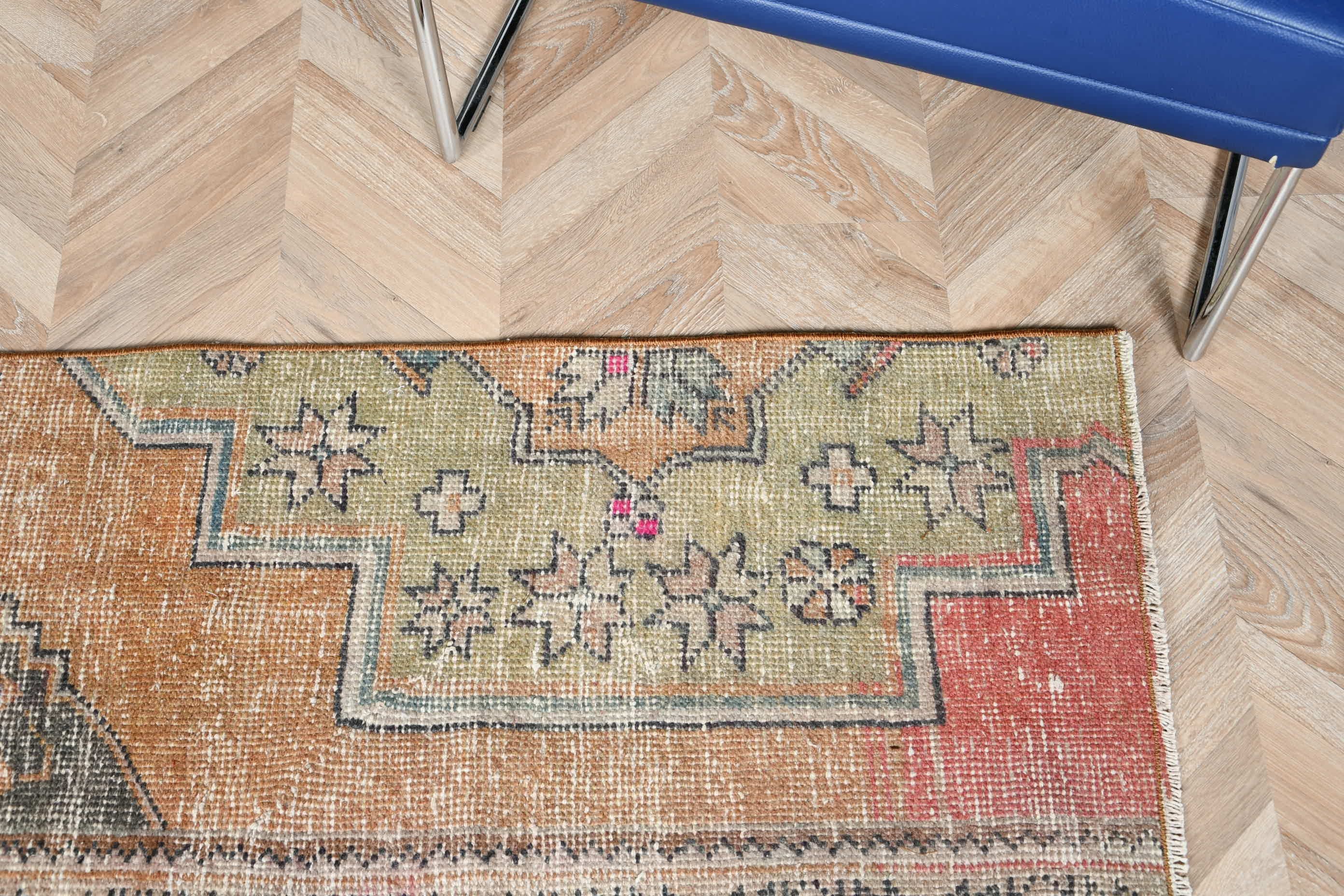 Yatak Odası Halıları, Mutfak Halıları, Vintage Halı, 2x3,8 ft Küçük Halı, Yer Halısı, Araba Paspas Halıları, Kahverengi Fas Halısı, Türk Halısı, Ev Dekorasyonu Halıları