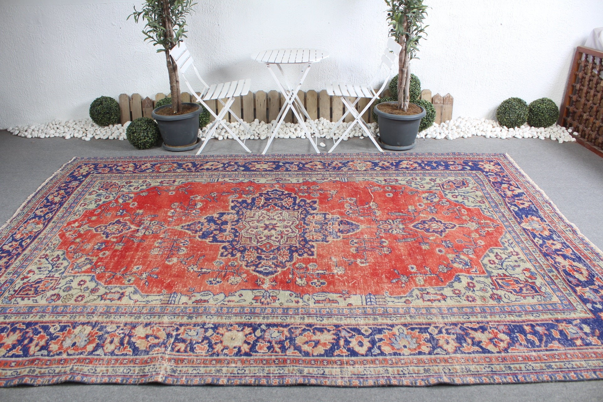 Home Decor Rug, Vintage Rug, 7.7x10.9 ft Oversize Rugs, Saloon Rugs, Dining Room Rugs, Turkish Rug, Old Rugs, Red Oushak Rugs, Antique Rugs