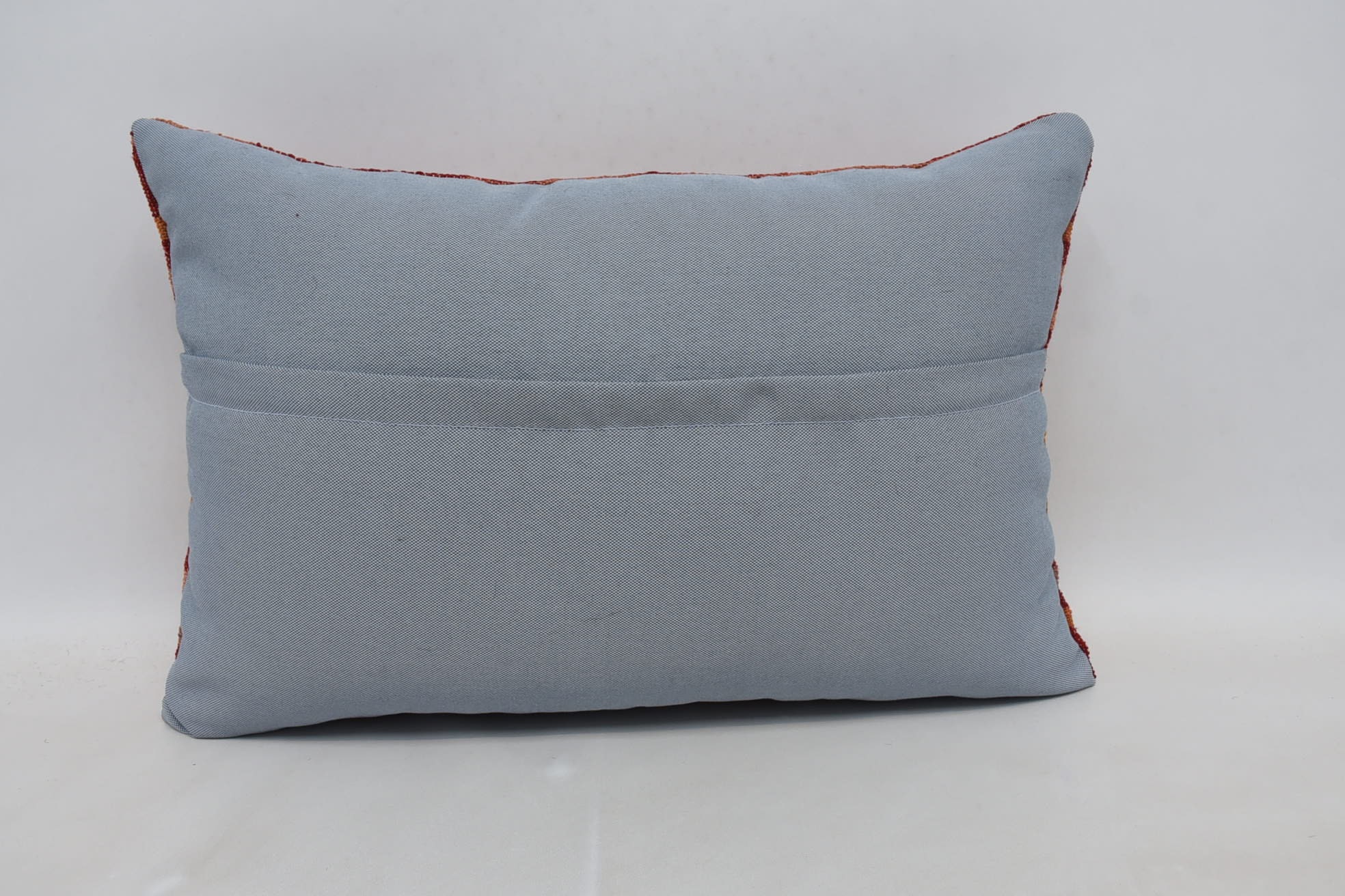 Boho Pillow Sham Cover, 16"x24" Red Cushion Case, Shabby Chic Cushion Cover, Vintage Kilim Pillow, Turkish Pillow, Luxury Pillow Case