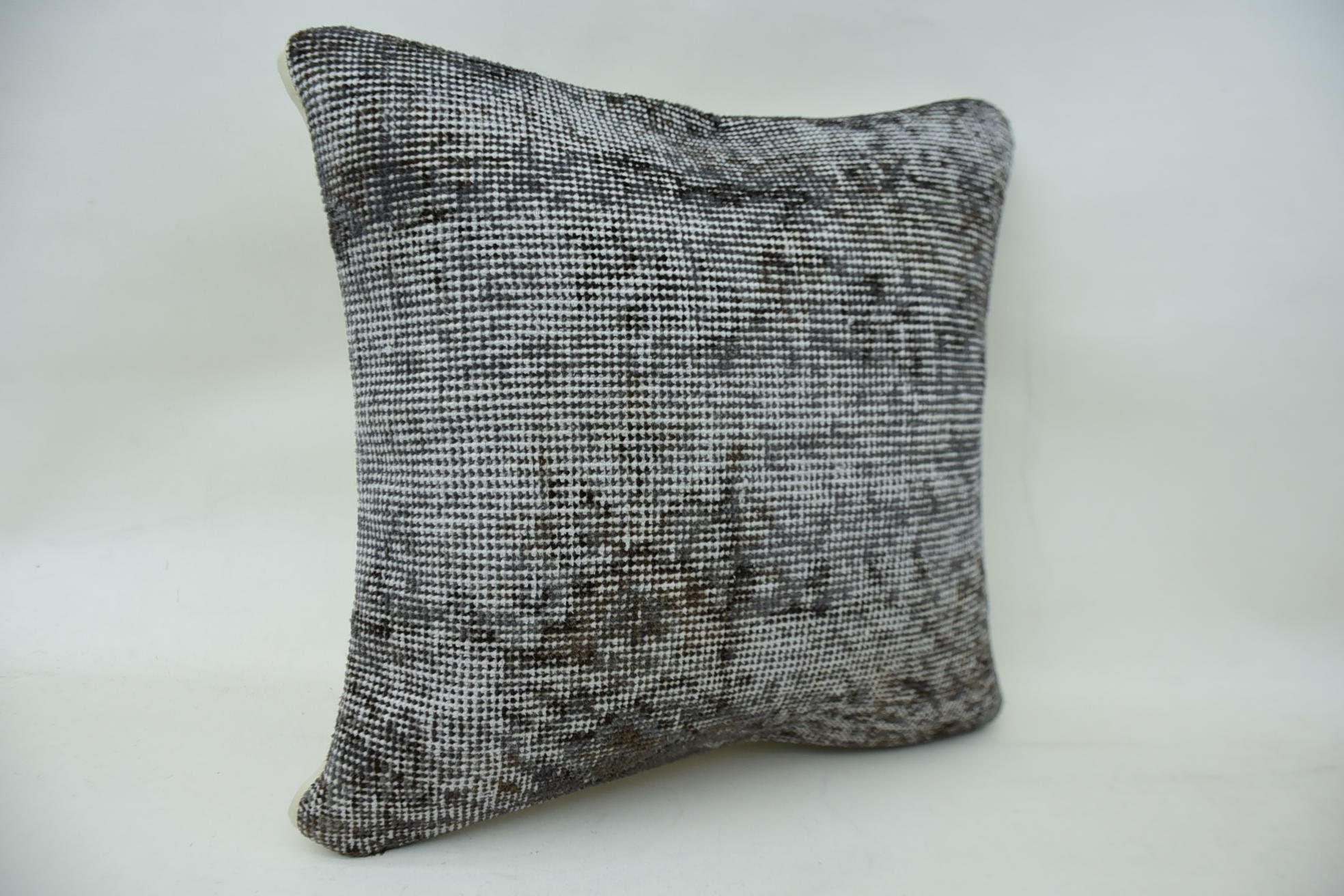 Wool Kilim Pillow Cushion Cover, 16"x16" Blue Pillow Cover, Vintage Kilim Pillow, Cozy Throw Cushion Case, Boho Pillow, Pillow for Couch