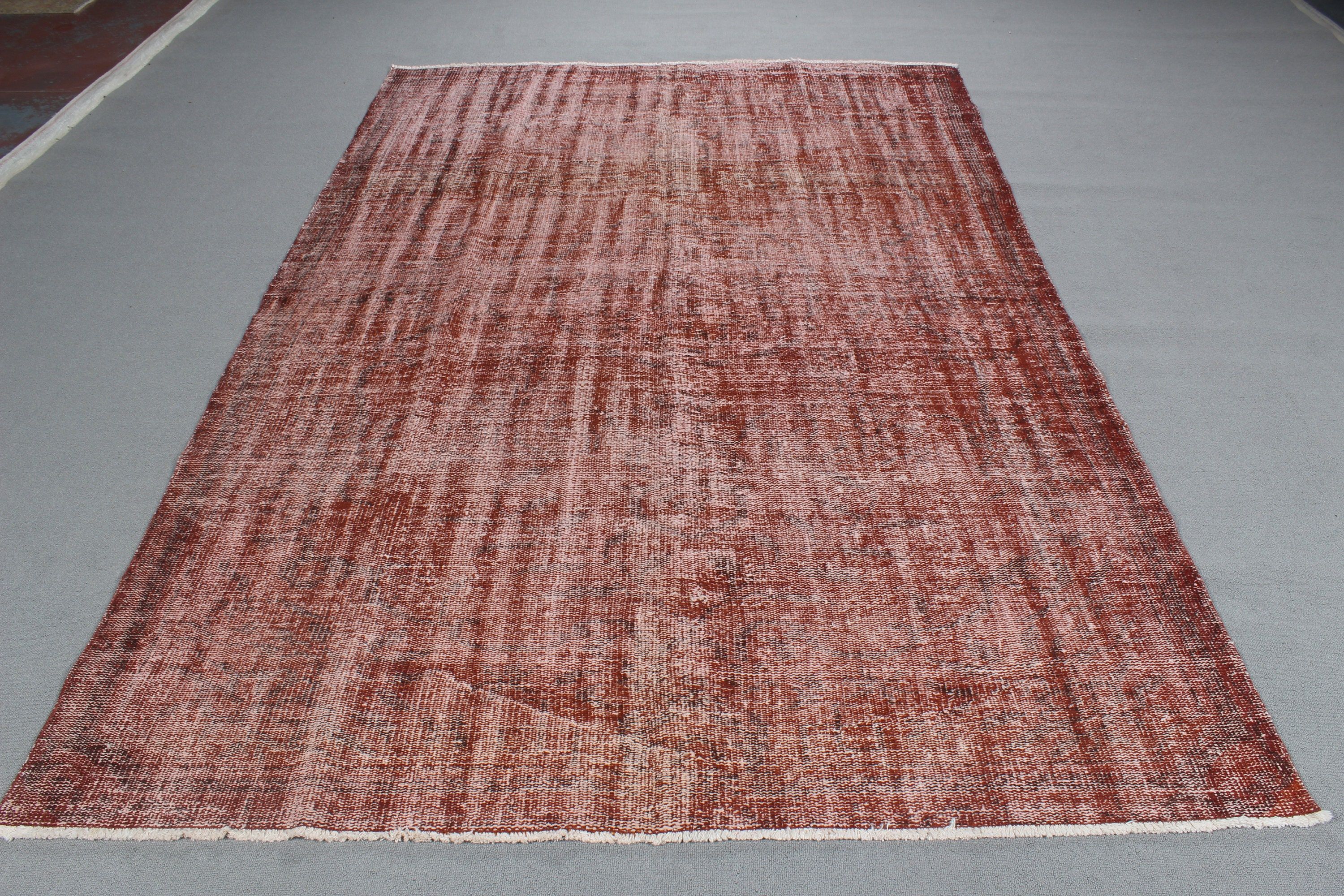 Oturma Odası Halıları, Pembe 5.7x8.8 ft Büyük Halı, Oryantal Halılar, Vintage Halı, Türk Halıları, Geometrik Halılar, Büyük Vintage Halı