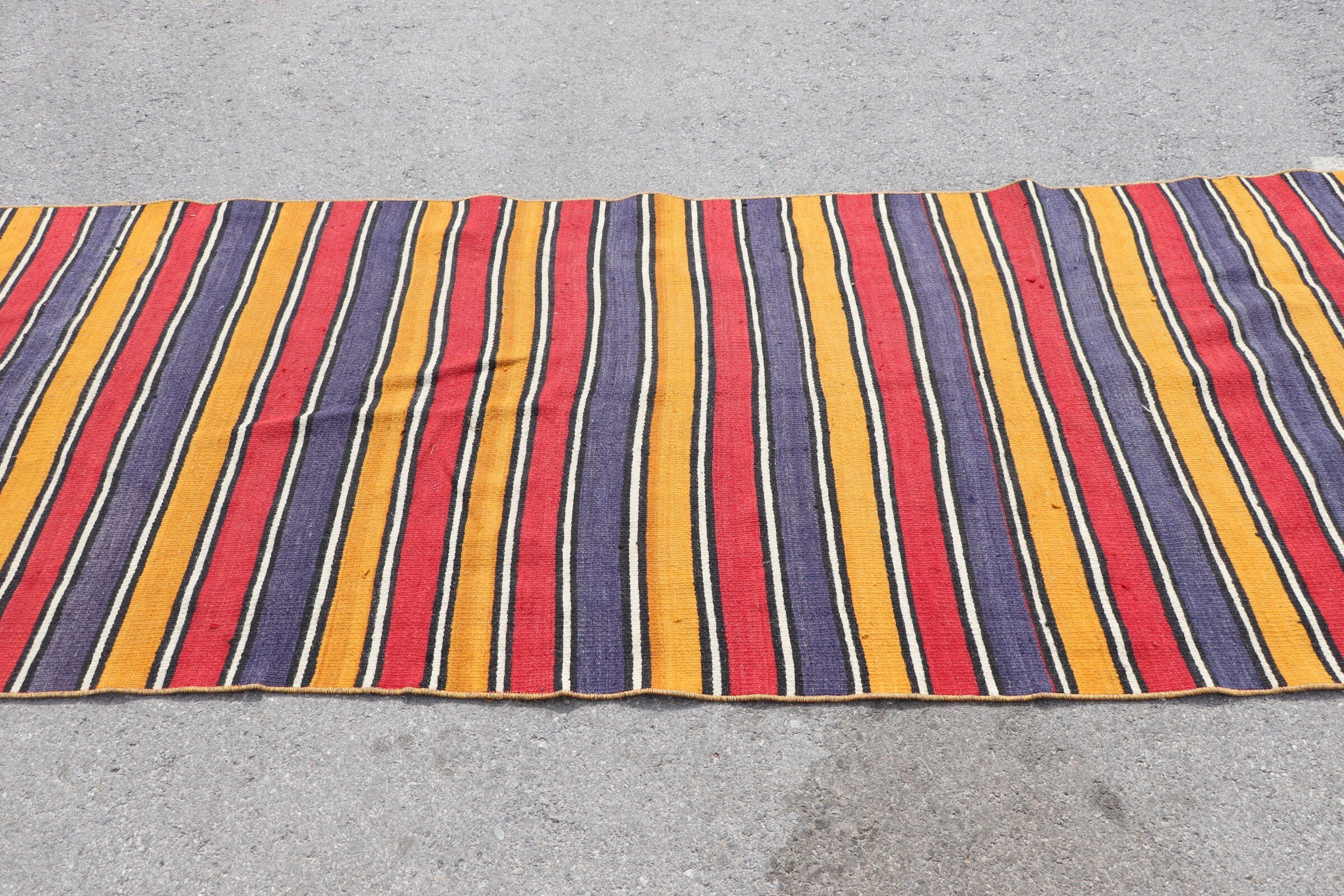 Yellow Home Decor Rugs, Turkish Rug, Wool Rugs, Corridor Rug, Kilim, Cool Rug, Dorm Rug, Vintage Rugs, Stair Rug, 3.5x10.4 ft Runner Rug