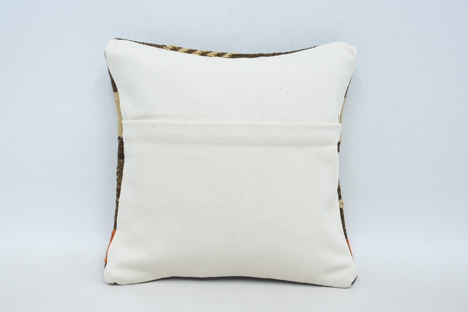 Wholesale Pillow Case, 12"x12" Brown Cushion, Crochet Pattern Pillow Case, Kilim Pillow, Boho Pillow, Kilim Cushion Sham