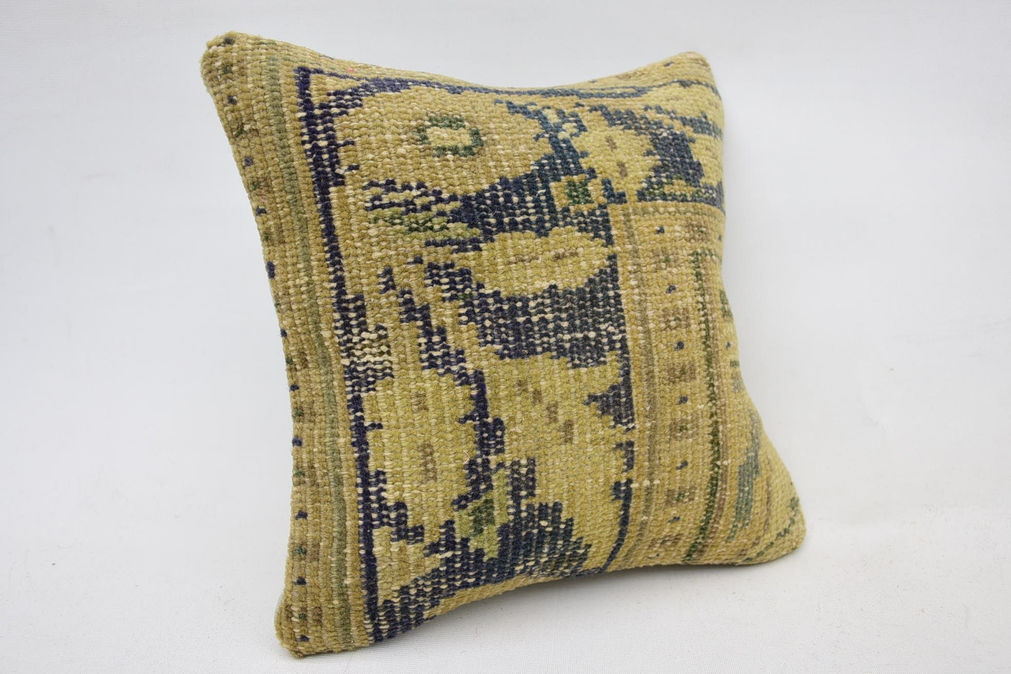 12"x12" Beige Cushion, Kilim Pillow Cover, Pattern Throw Pillow Sham, Vintage Pillow, Antique Pillows, Art Deco Pillow Case