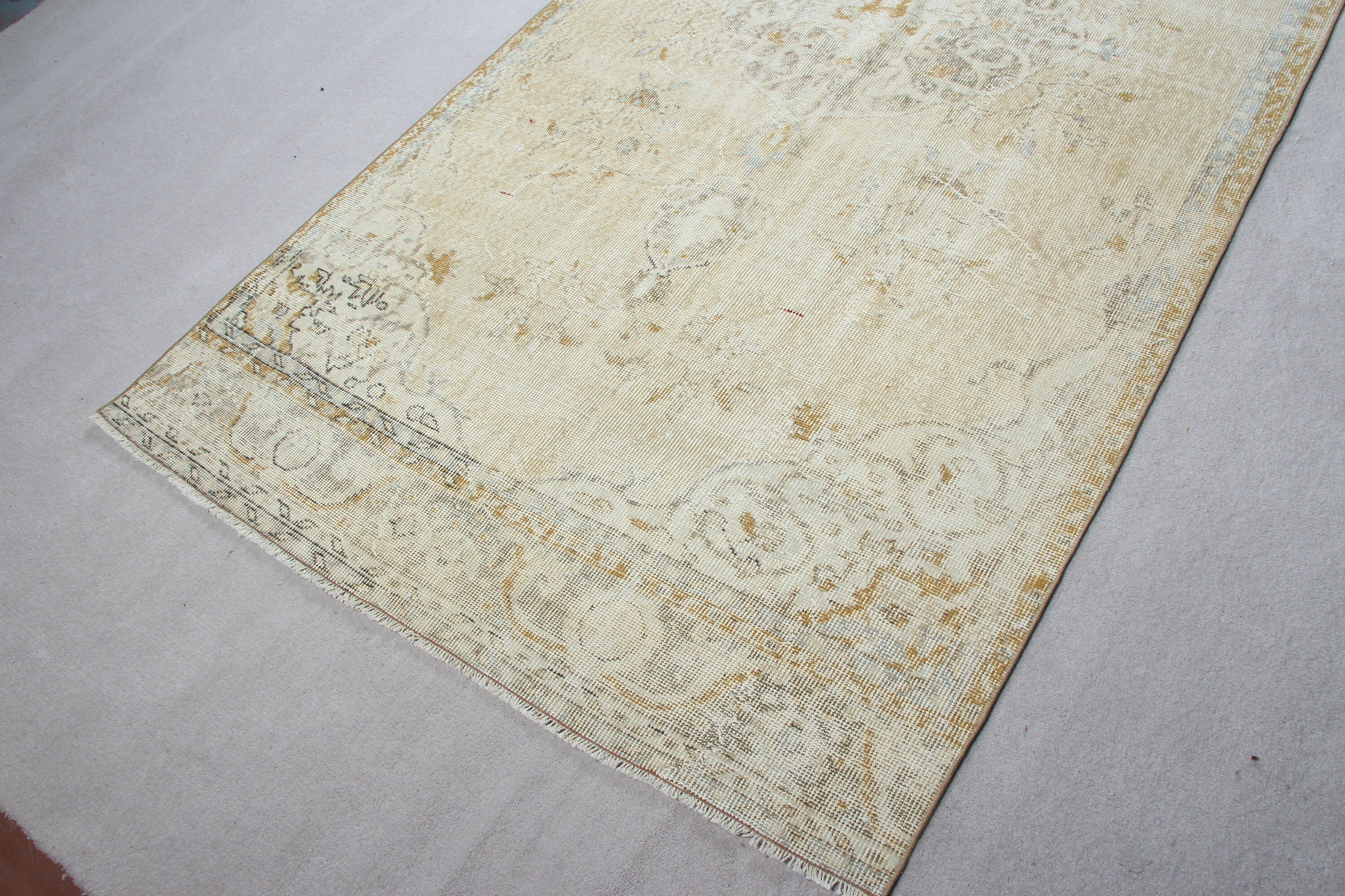 Kitchen Rugs, Salon Rug, Oriental Rugs, Beige Anatolian Rug, Vintage Rugs, Aztec Rug, Turkish Rugs, 4.6x9.6 ft Large Rug, Dining Room Rug