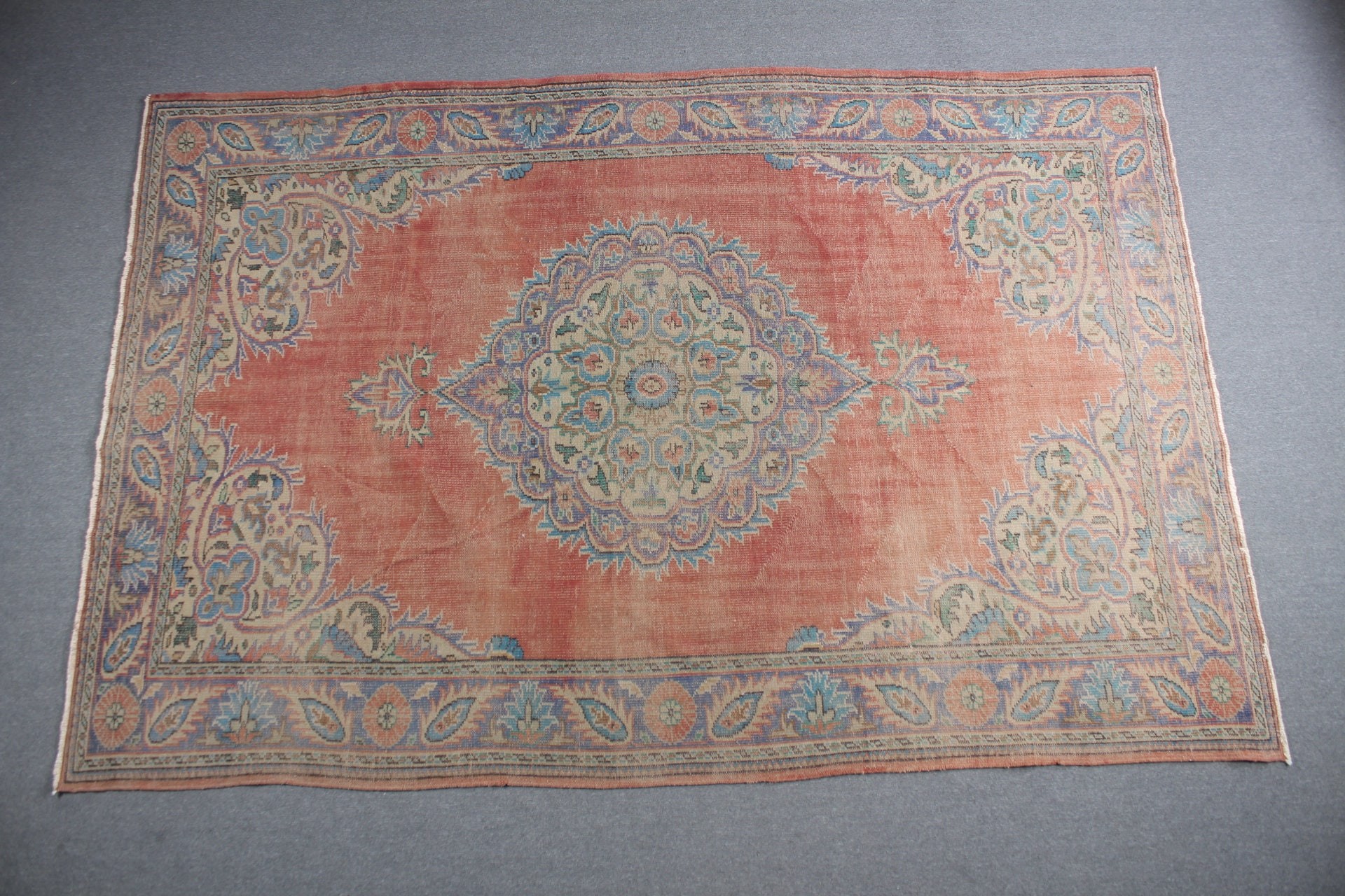 Salon Halısı, Türk Halısı, Oturma Odası Halısı, Kırmızı Yün Halılar, Ev Dekorasyonu Halıları, 7.2x11 ft Büyük Boy Halılar, Yatak Odası Halıları, Vintage Halılar, Türkiye Halısı