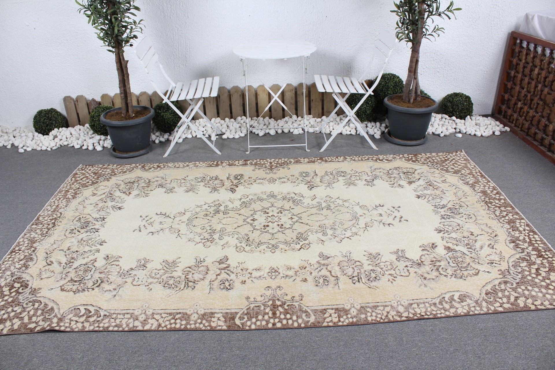 Turkish Rugs, Salon Rug, Vintage Rugs, 5.5x9.3 ft Large Rug, Moroccan Rugs, Wool Rug, Beige Bedroom Rug, Handmade Rug, Rugs for Bedroom