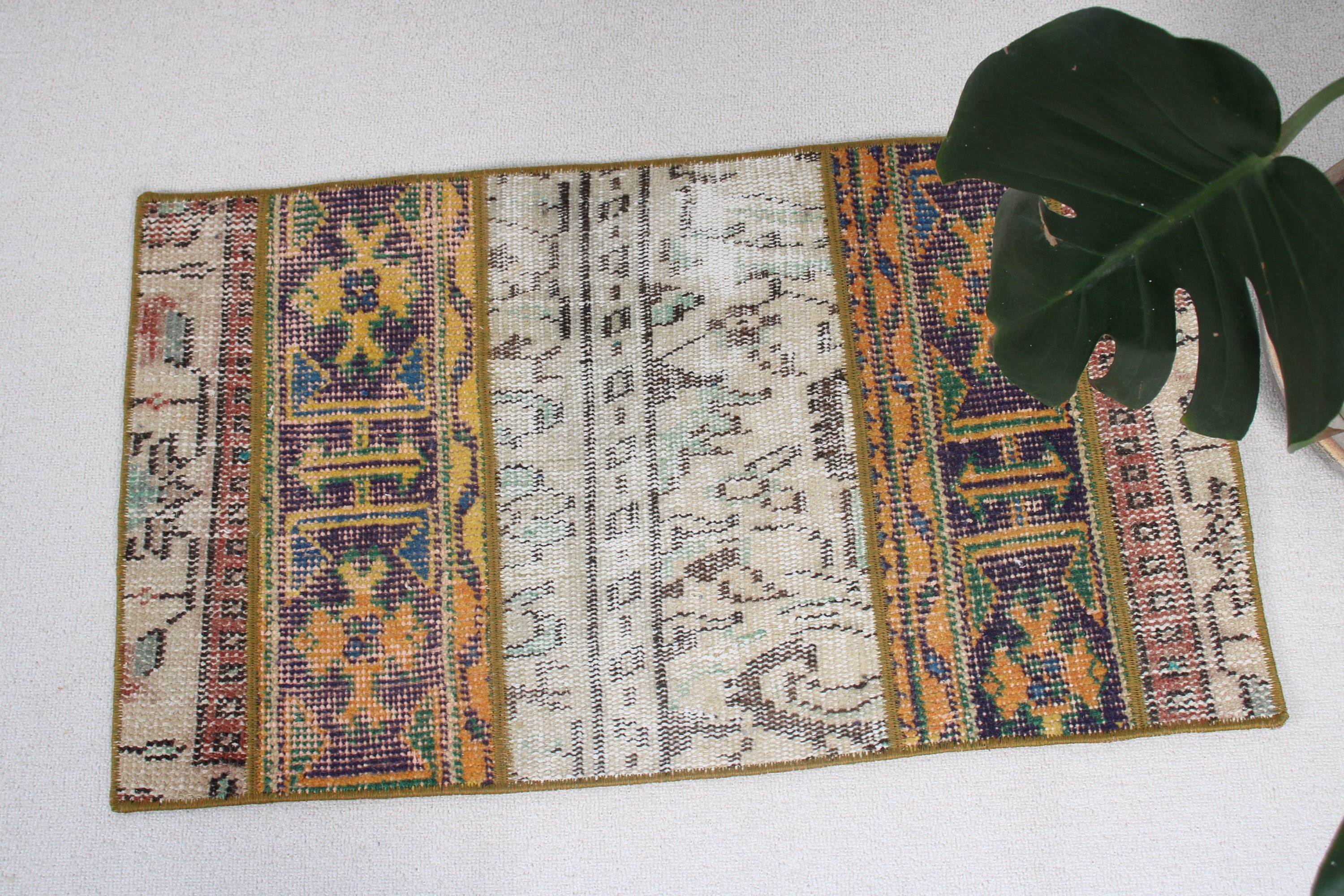 Mavi Yün Halılar, Yün Halı, Yatak Odası Halıları, Geometrik Halılar, Yatak Odası Halıları, 1.6x2.9 ft Küçük Halı, Vintage Halı, Paspas Halısı, Türk Halısı