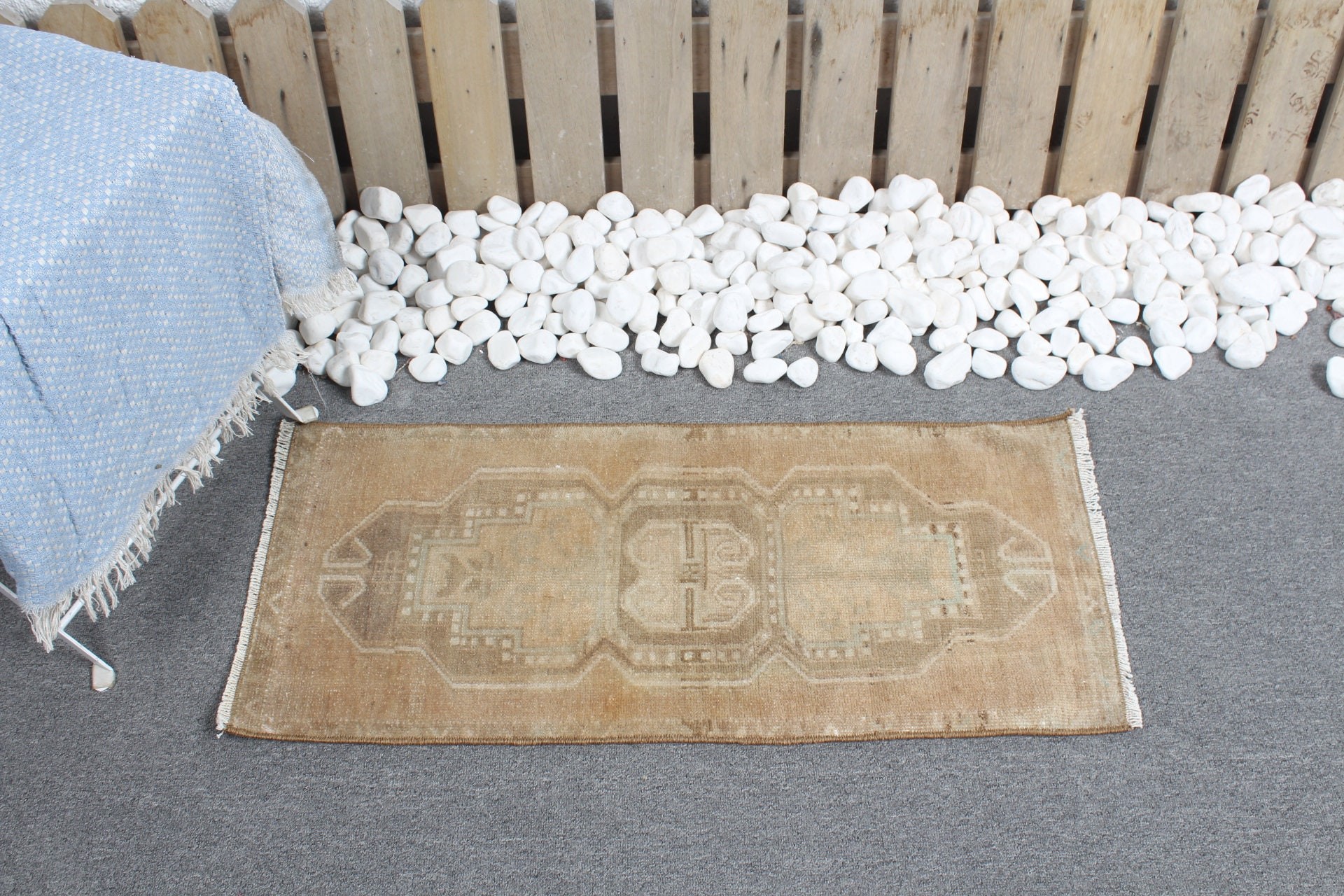 Bedroom Rug, Natural Rug, Turkish Rugs, Vintage Rugs, Door Mat Rug, Beige Antique Rug, 1.3x2.9 ft Small Rugs, Nursery Rug