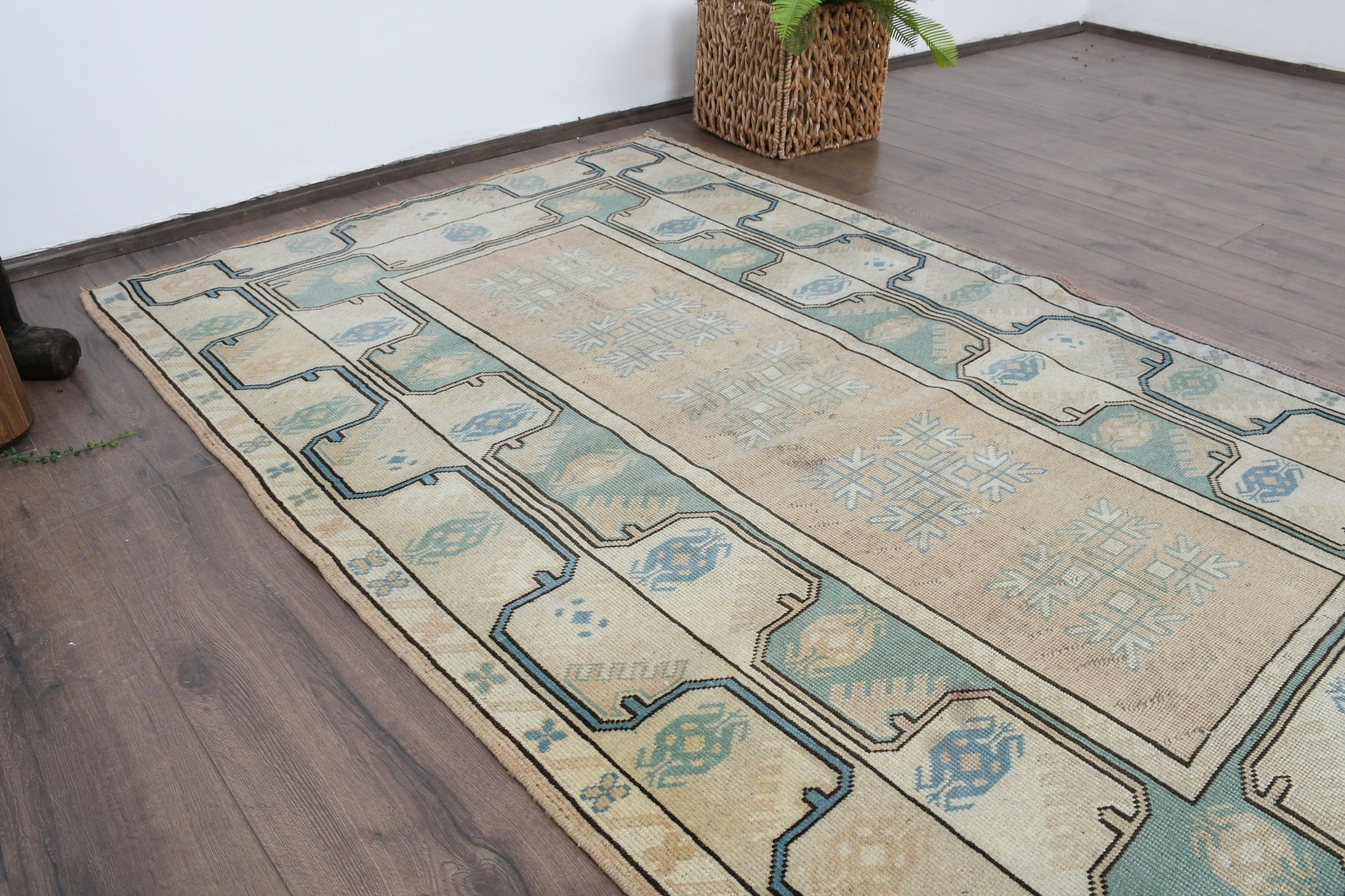 Vintage Rug, Entry Rug, Antique Rugs, 3.8x6.1 ft Accent Rug, Cool Rug, Nursery Rugs, Turkish Rug, Rugs for Kitchen, Beige Antique Rugs