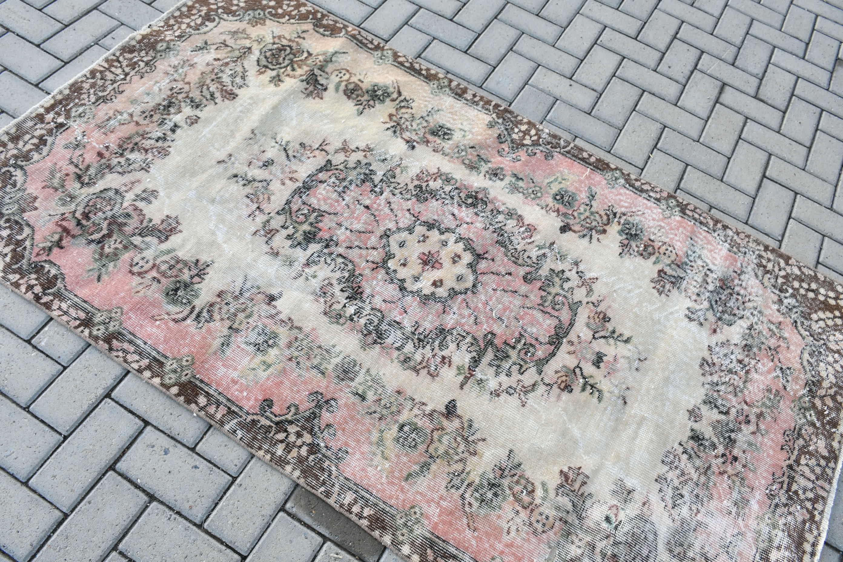 Oriental Rugs, Turkish Rugs, Home Decor Rugs, 3.8x6.6 ft Area Rug, Vintage Rugs, Floor Rugs, Beige Kitchen Rugs, Rugs for Dining Room