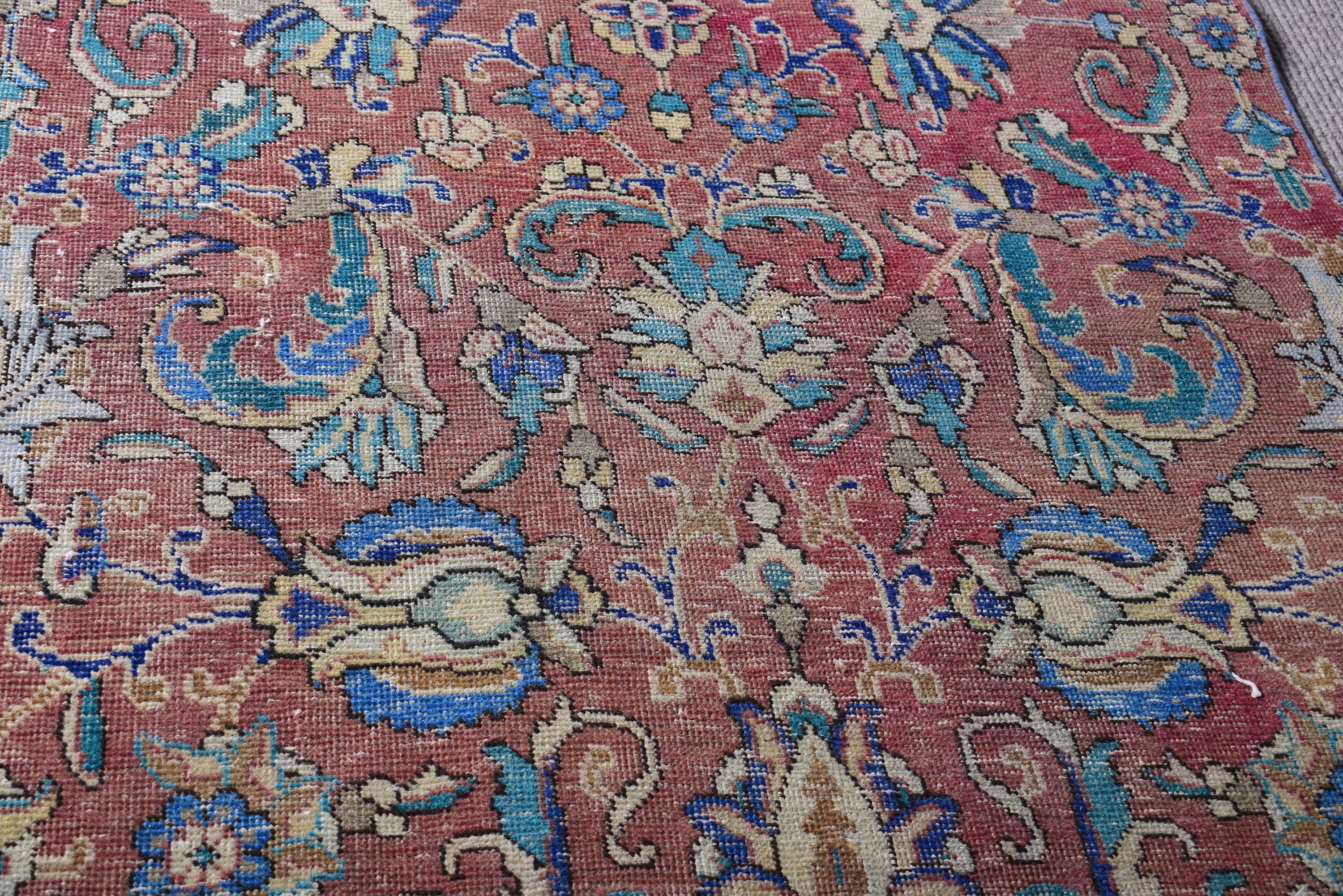 Kahverengi Lüks Halılar, Vintage Halı, Mutfak Halıları, Antika Halılar, Uzun Koşucu Halıları, 3.4x12.1 ft Runner Halısı, Türk Halıları, Vintage Runner Halısı