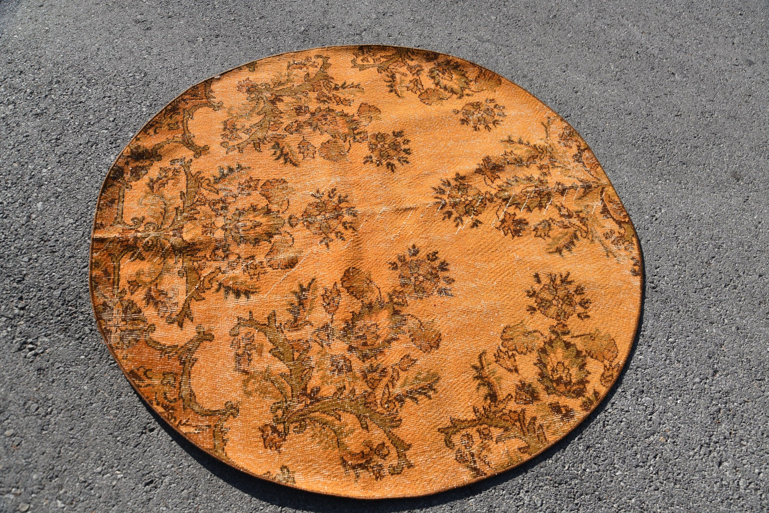 Living Room Rug, Anatolian Rugs, Vintage Rug, Turkish Rug, Floor Rug, Rugs for Kitchen, 5x5 ft Area Rug, Indoor Rug, Distressed Rugs