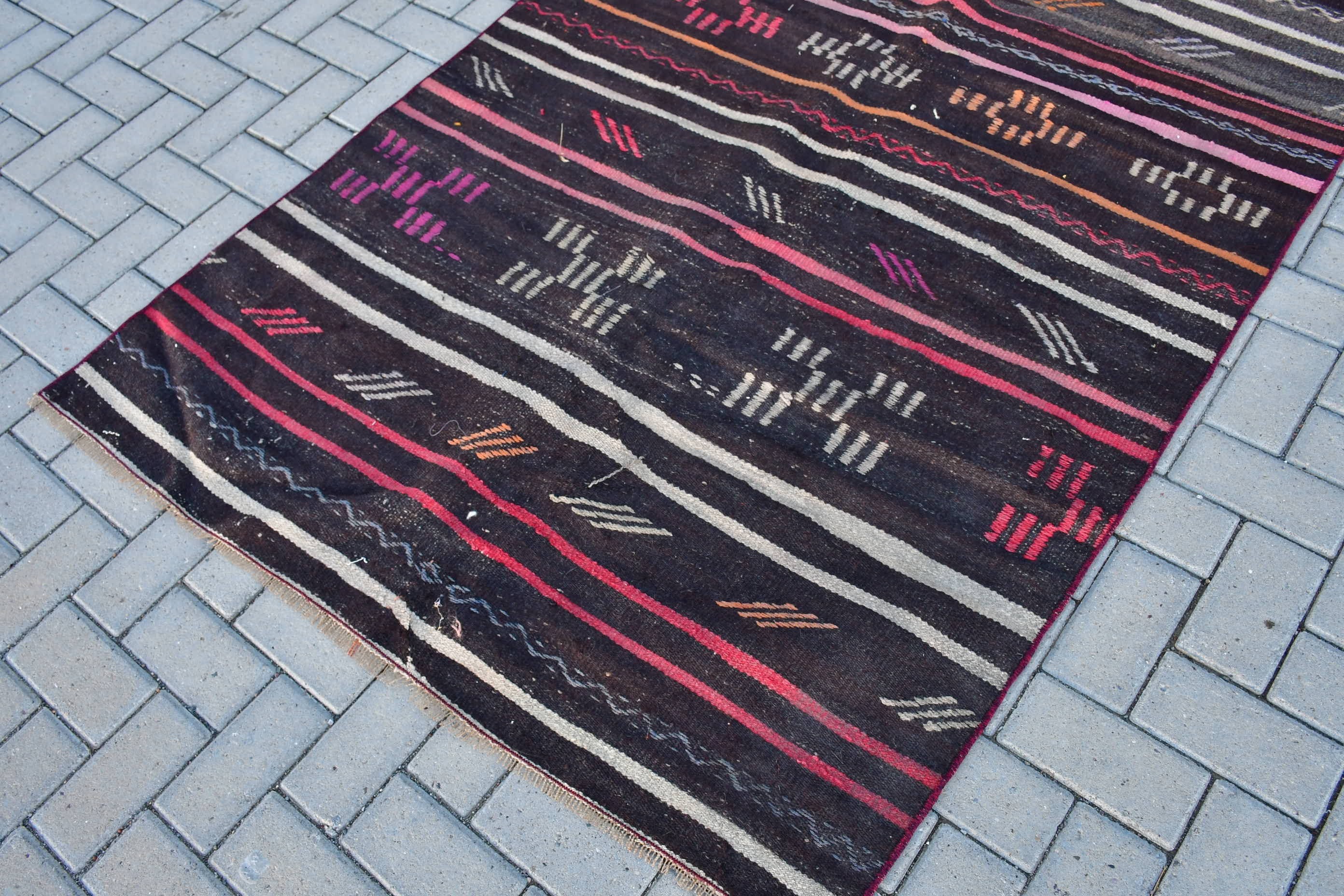 Yün Halılar, Türk Halısı, Vintage Halı, Kilim, Yatak Odası Halısı, Oturma Odası Halısı, Kahverengi Yatak Odası Halısı, 4.3x8.2 ft Alan Halısı, Yatak Odası Halıları