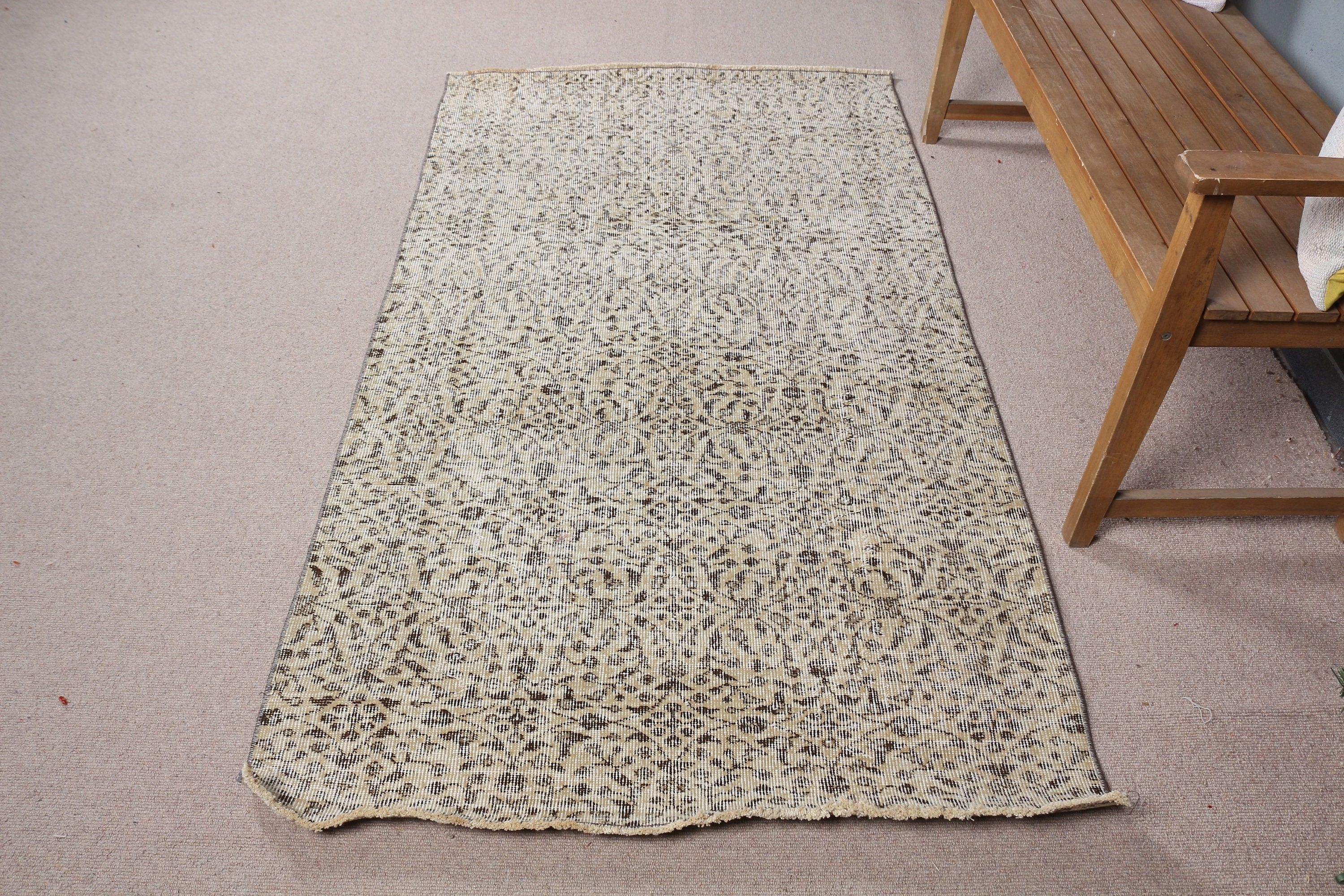 Pale Rugs, Vintage Rug, Entry Rugs, 3.6x6.5 ft Accent Rug, Turkish Rug, Rugs for Entry, Beige Kitchen Rugs, Home Decor Rug