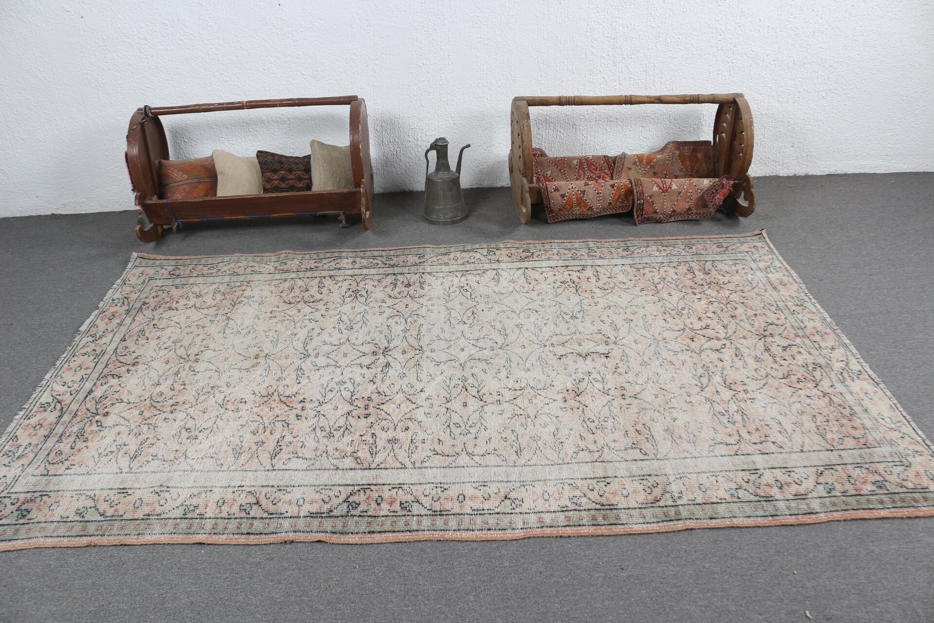 5.2x8.5 ft Large Rug, Salon Rugs, Turkish Rug, Vintage Rugs, Oriental Rugs, Outdoor Rug, Living Room Rug, Brown Kitchen Rugs, Moroccan Rugs