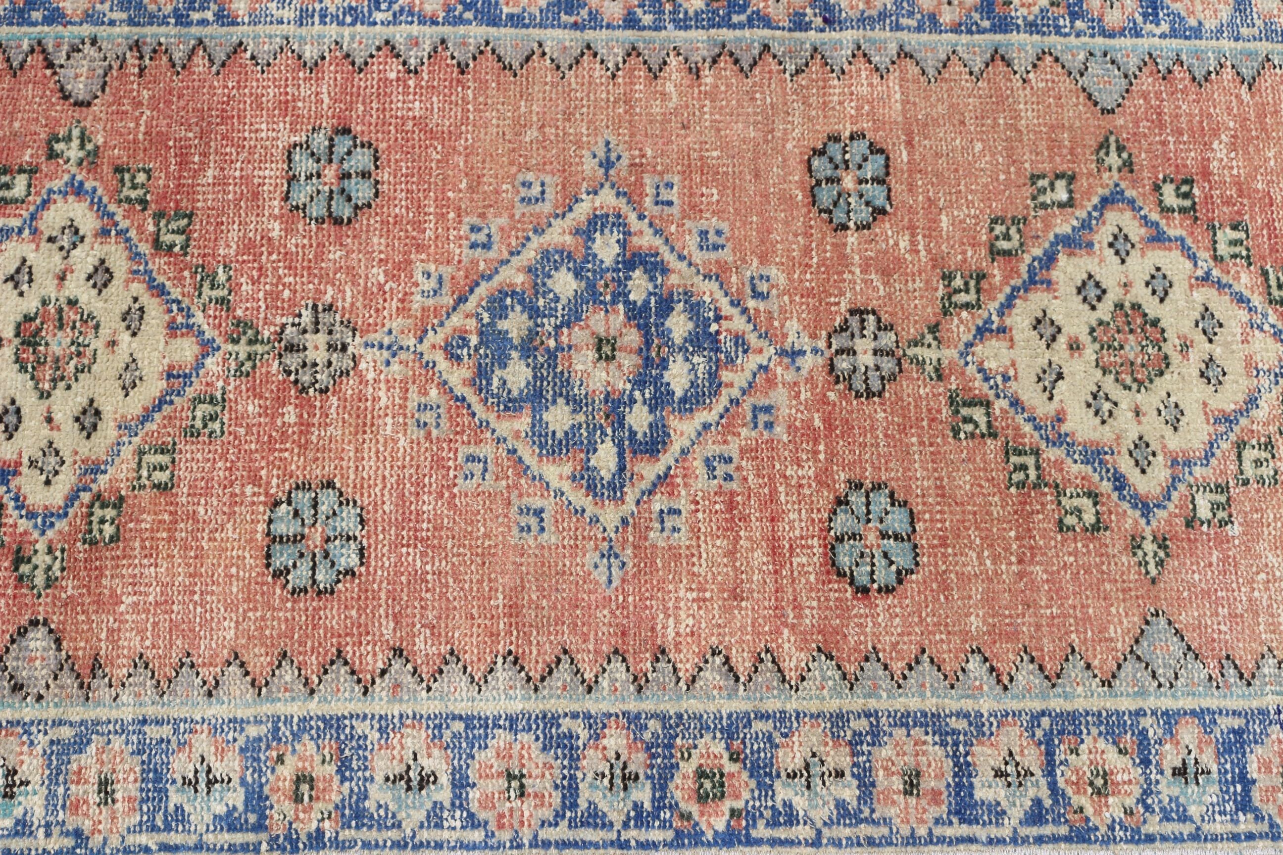 Orange Oushak Rug, Turkish Rug, Rugs for Hallway, 2.5x12.6 ft Runner Rug, Vintage Rugs, Custom Rugs, Oriental Rug, Stair Rug, Cool Rug